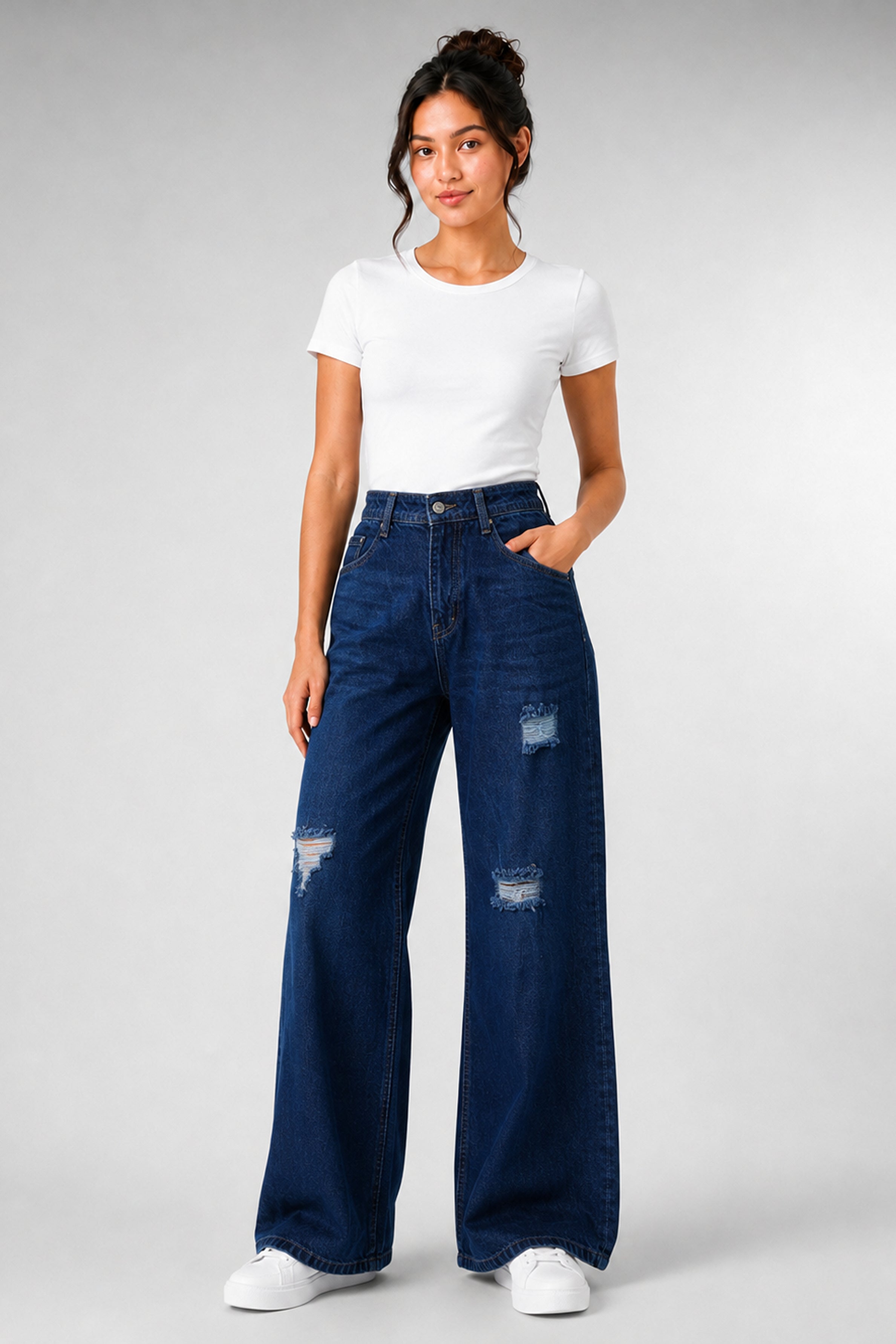 MODANO Women's Jeans - Stone Blue