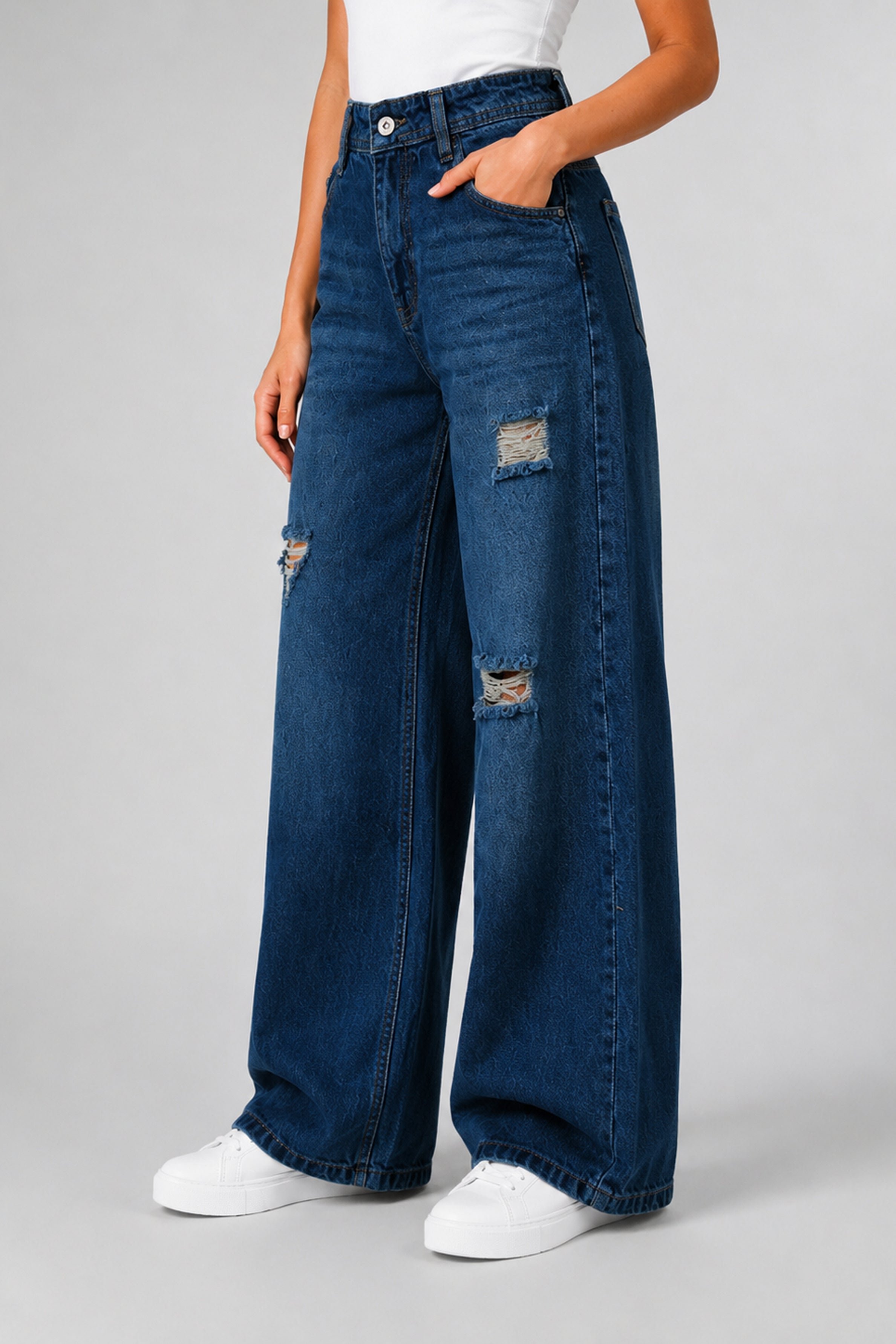 MODANO Women's Jeans - Dark Blue