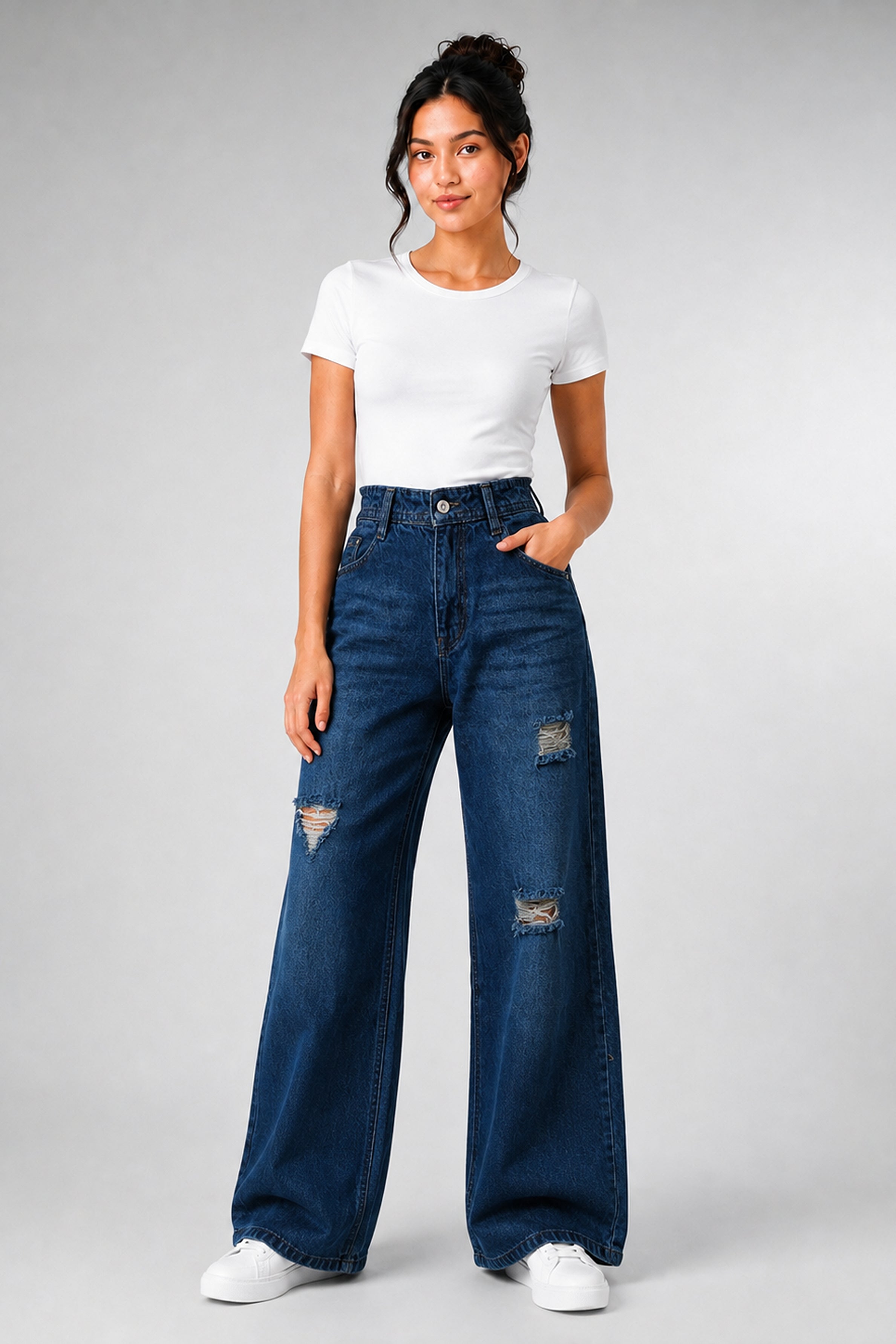 MODANO Women's Jeans - Dark Blue