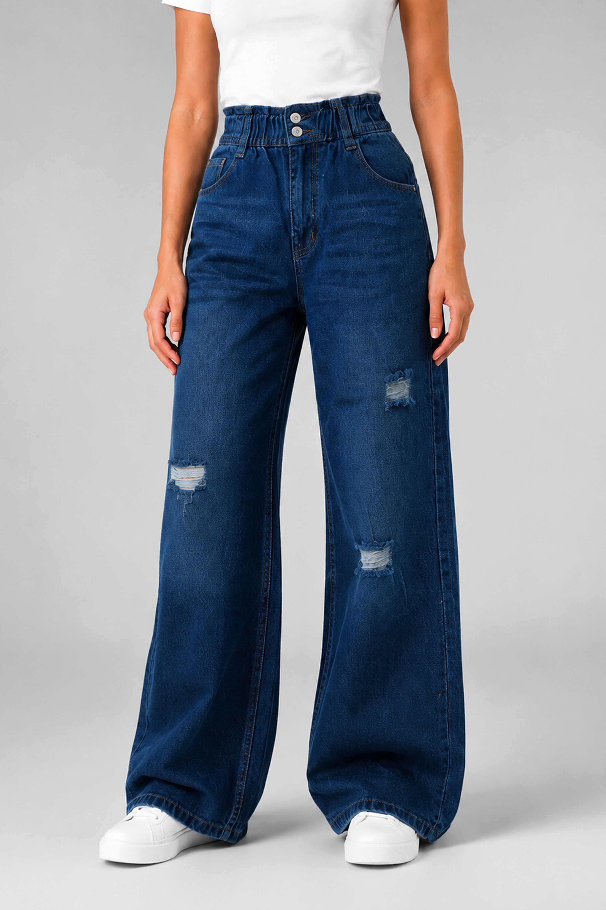 MODANO Women's Jeans - Mid Blue