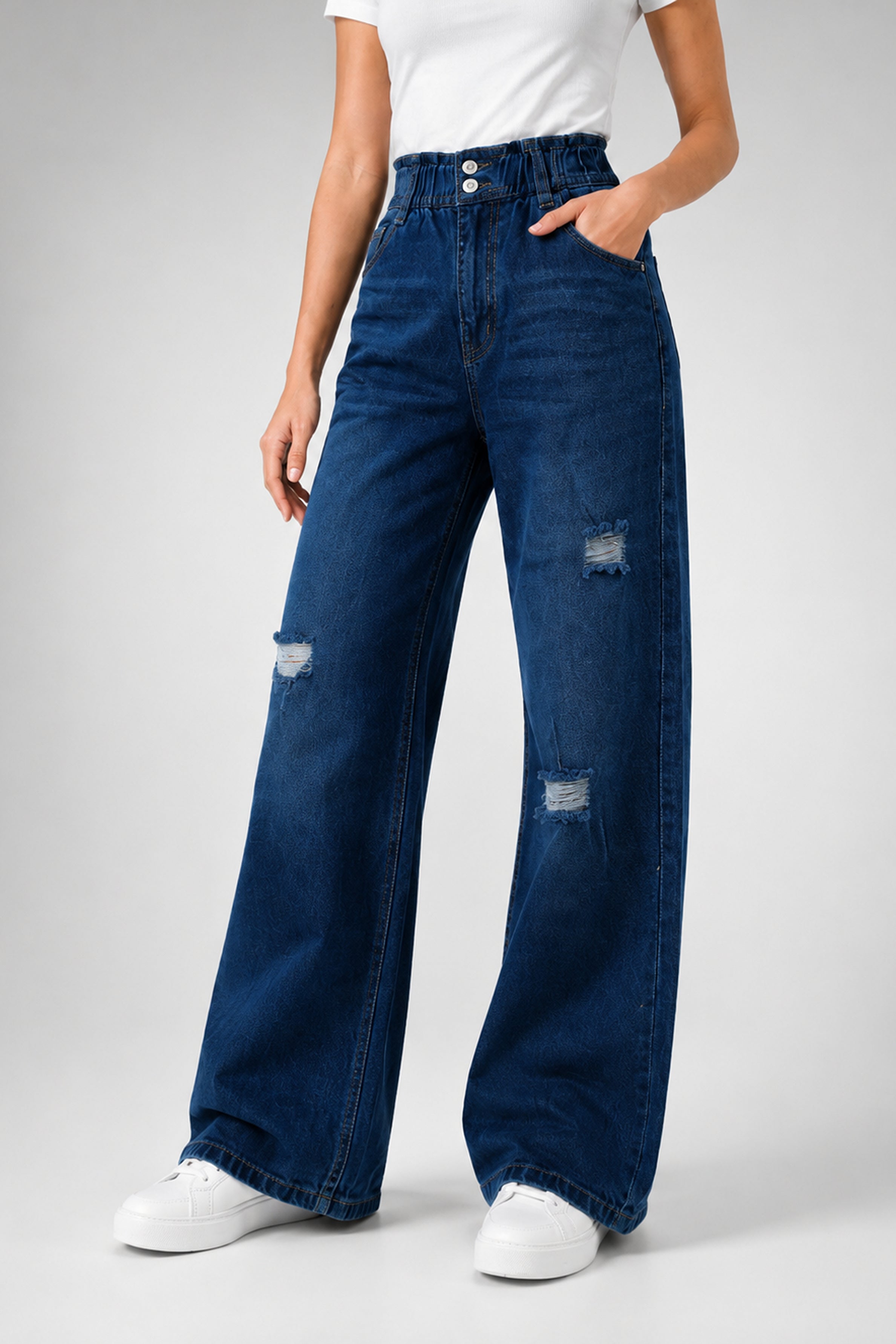 MODANO Women's Jeans - Mid Blue