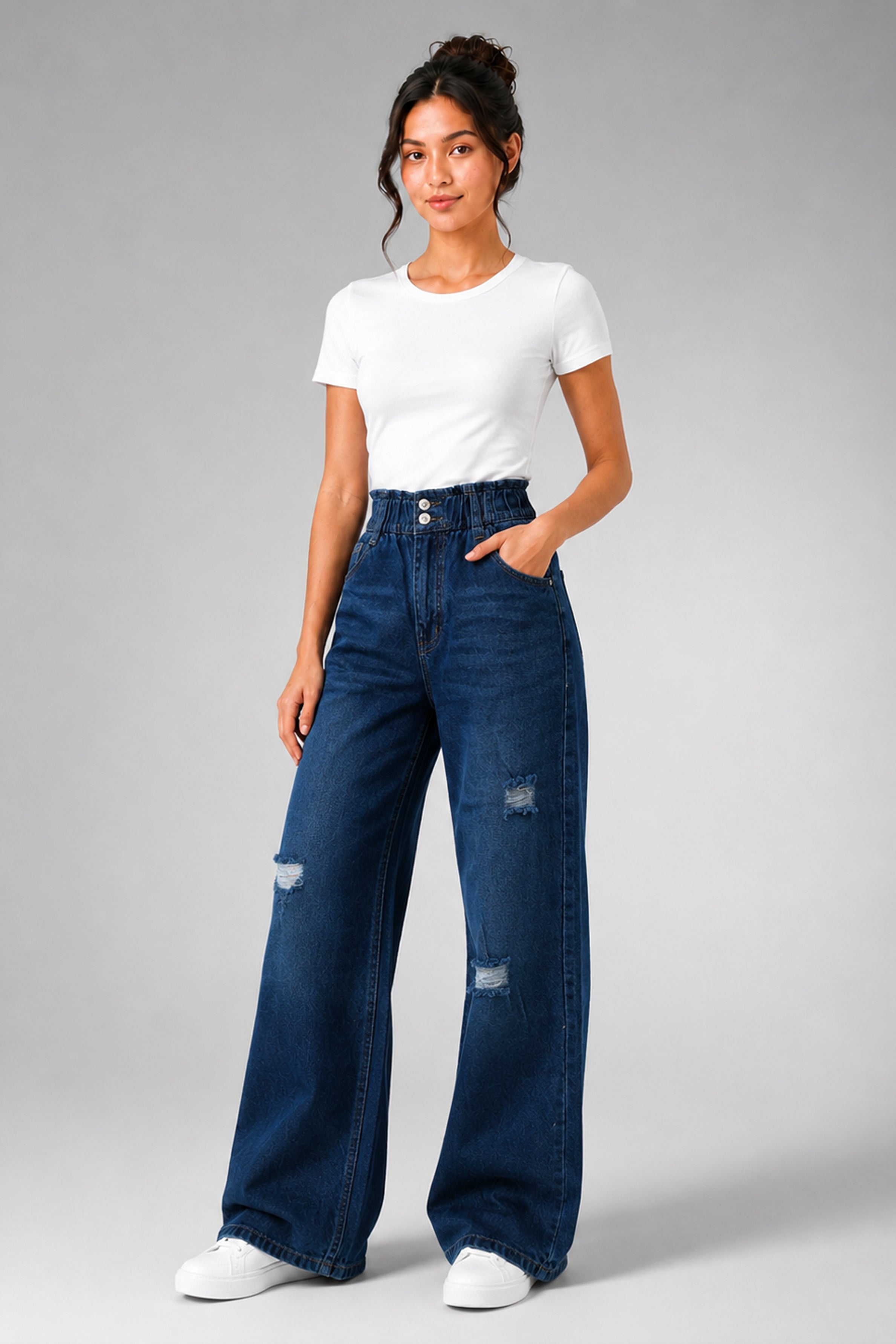MODANO Women's Jeans - Mid Blue
