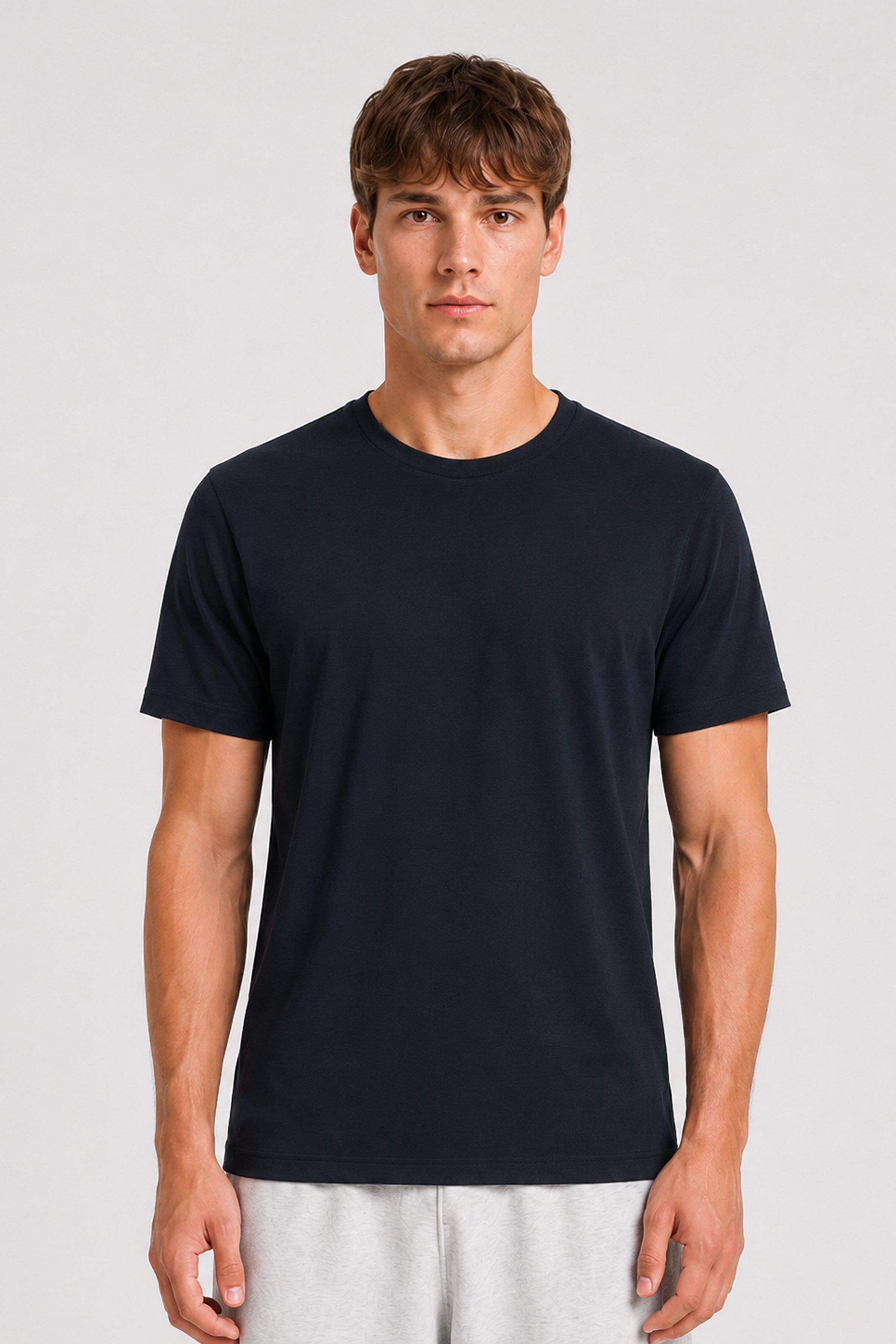 STRIDE men's black performance sports T-shirt in quick-dry stretch fabric