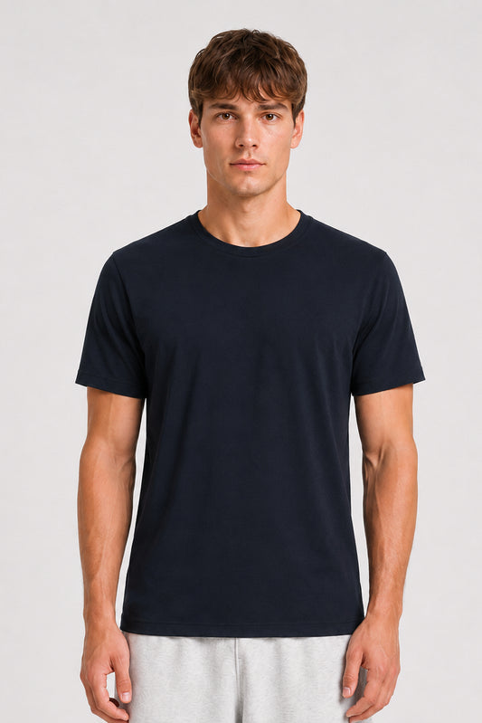 STRIDE men's black performance sports T-shirt in quick-dry stretch fabric