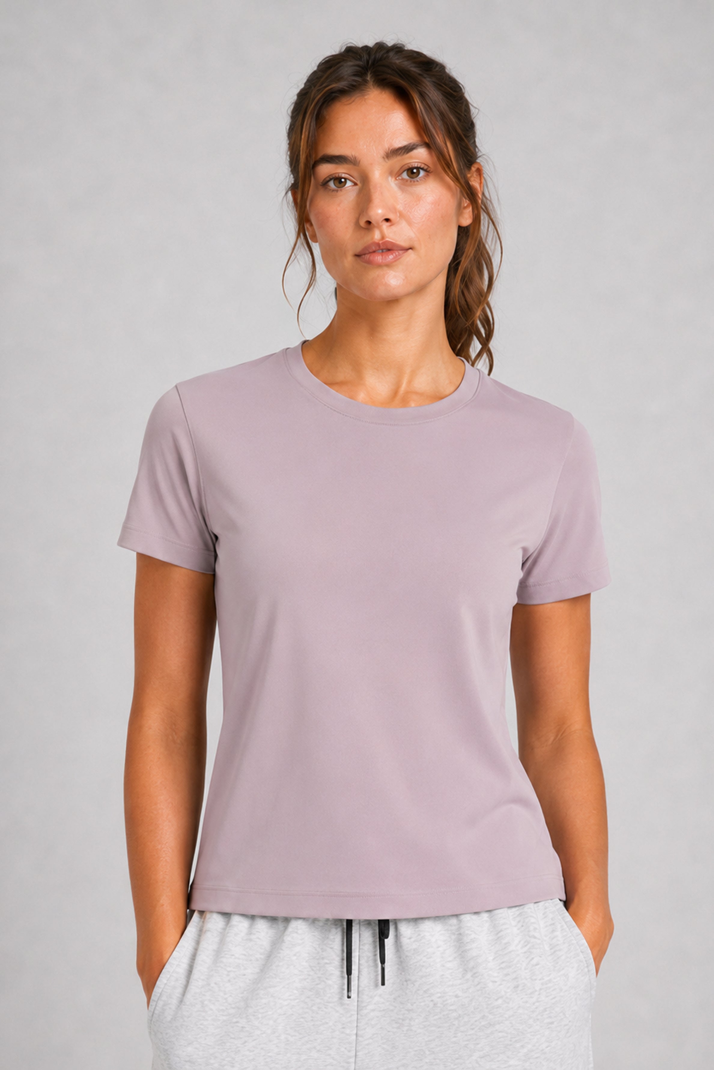 STRIDE Women's Performance Sports Tee - Taupe