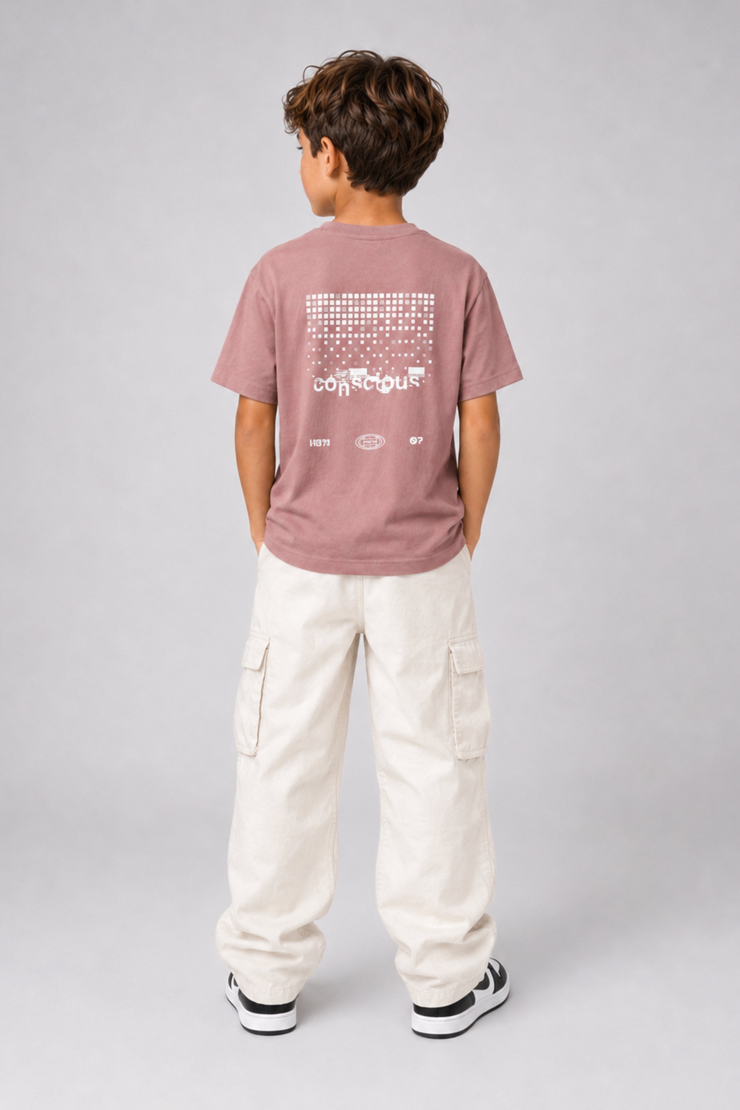 HUSTLE JUNIOR Crew Neck Tees - Rose