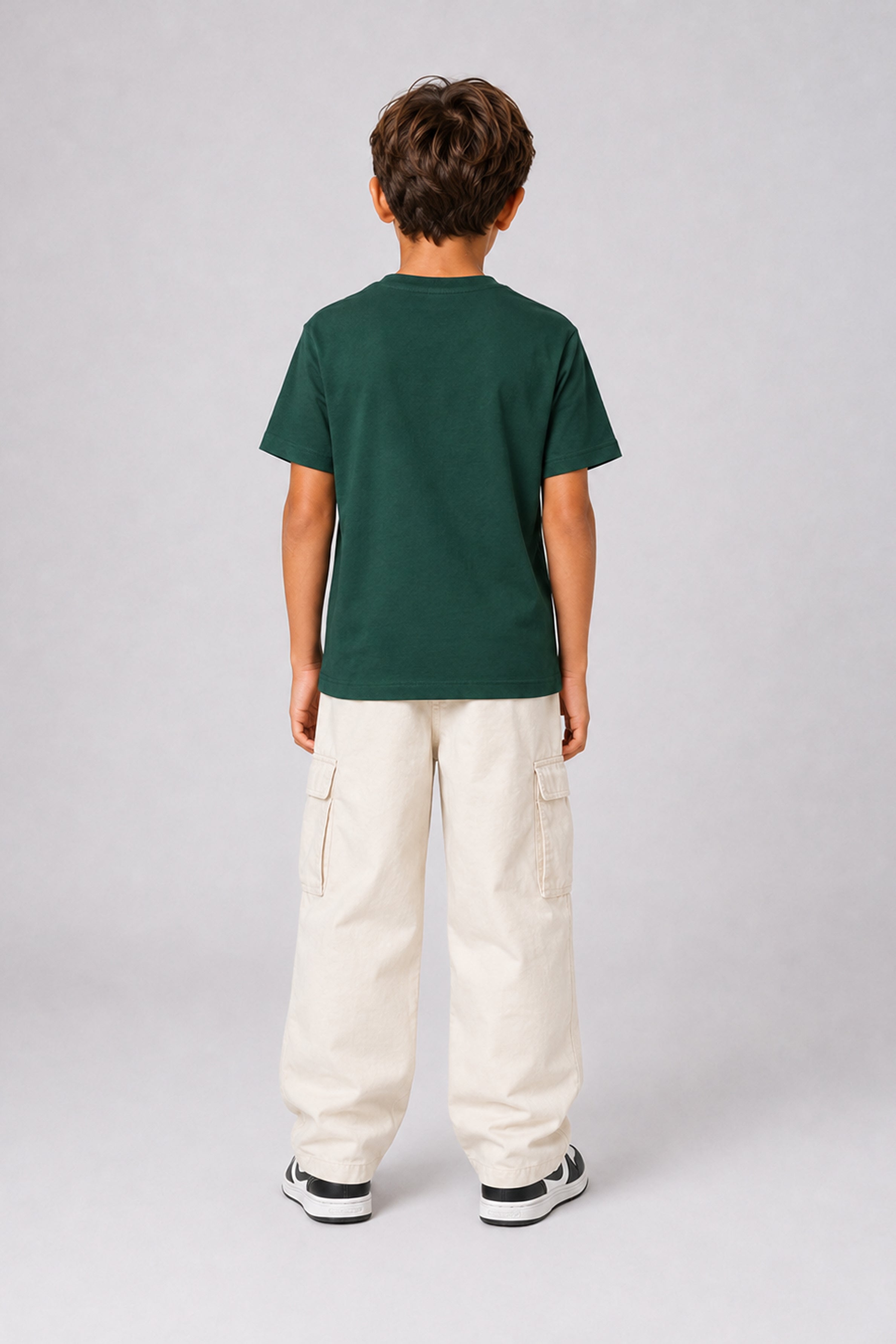 HUSTLE JUNIOR Crew Neck Tees - Green