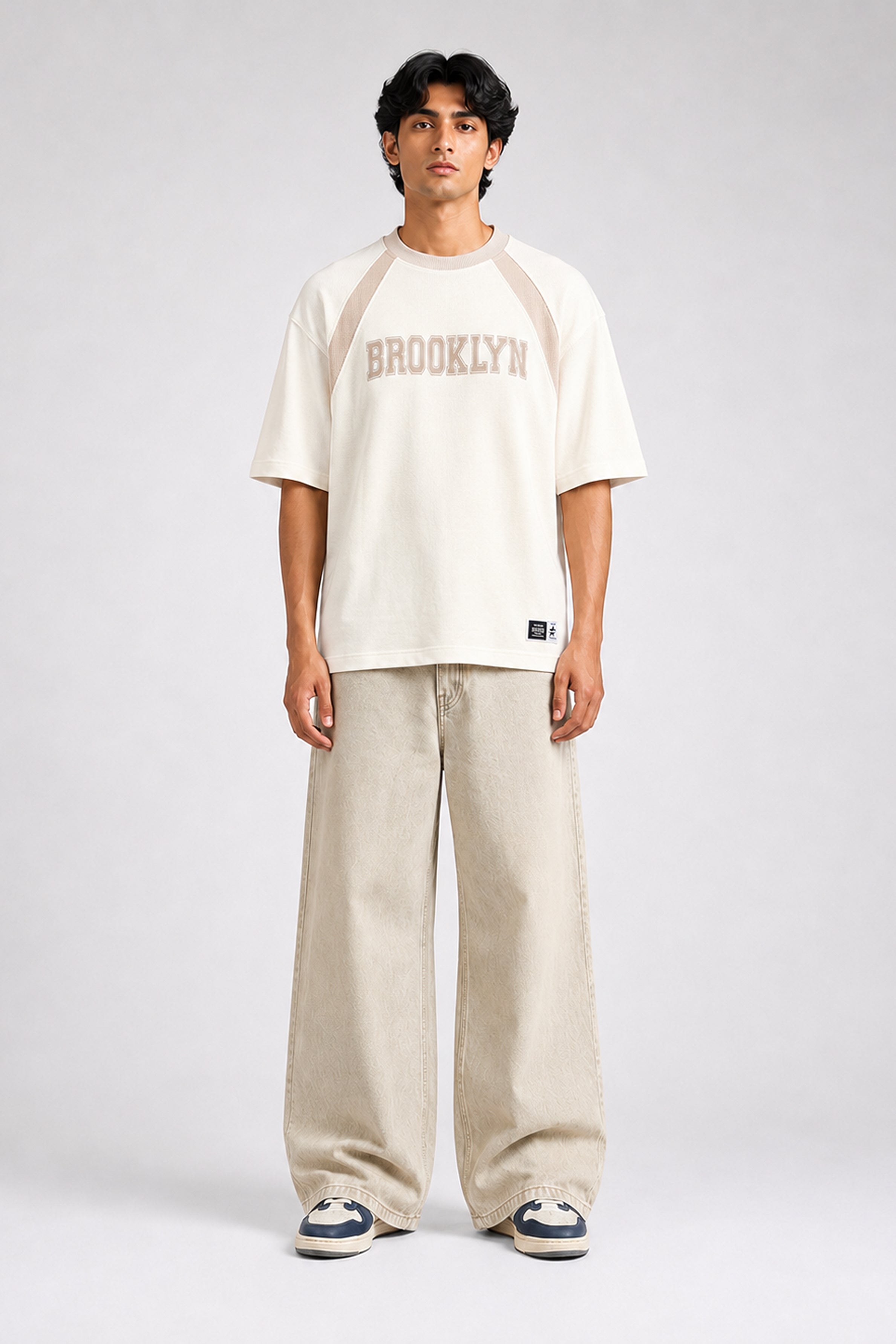 HUSTLE Men's Oversized T-Shirt – White