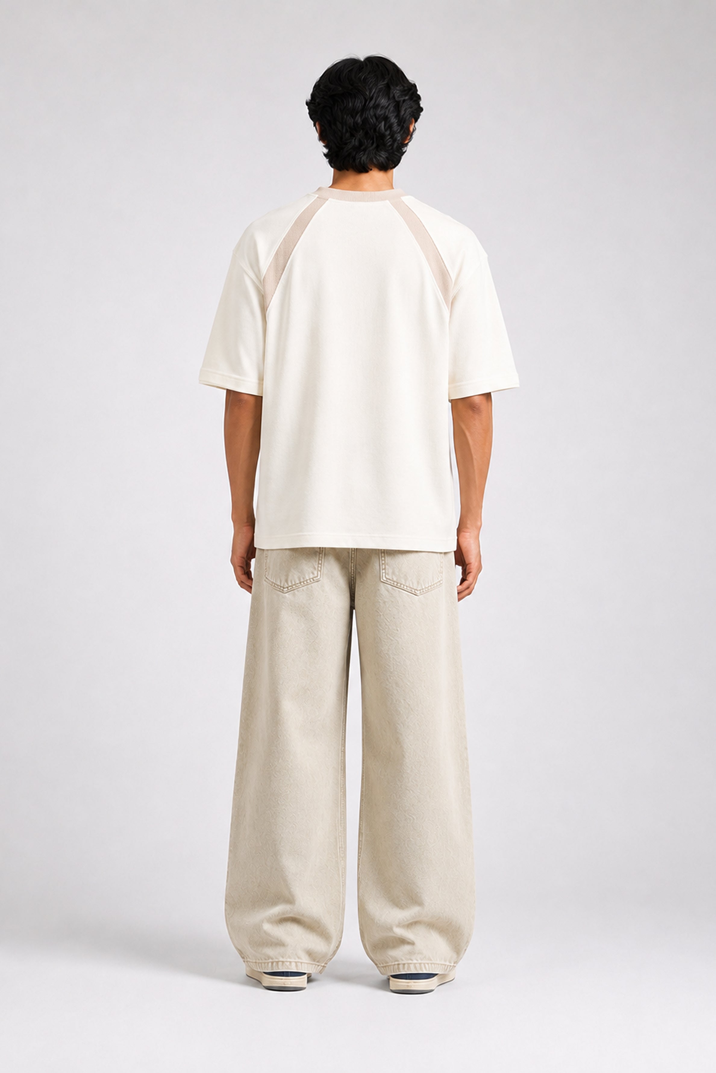 HUSTLE Men's Oversized T-Shirt – White