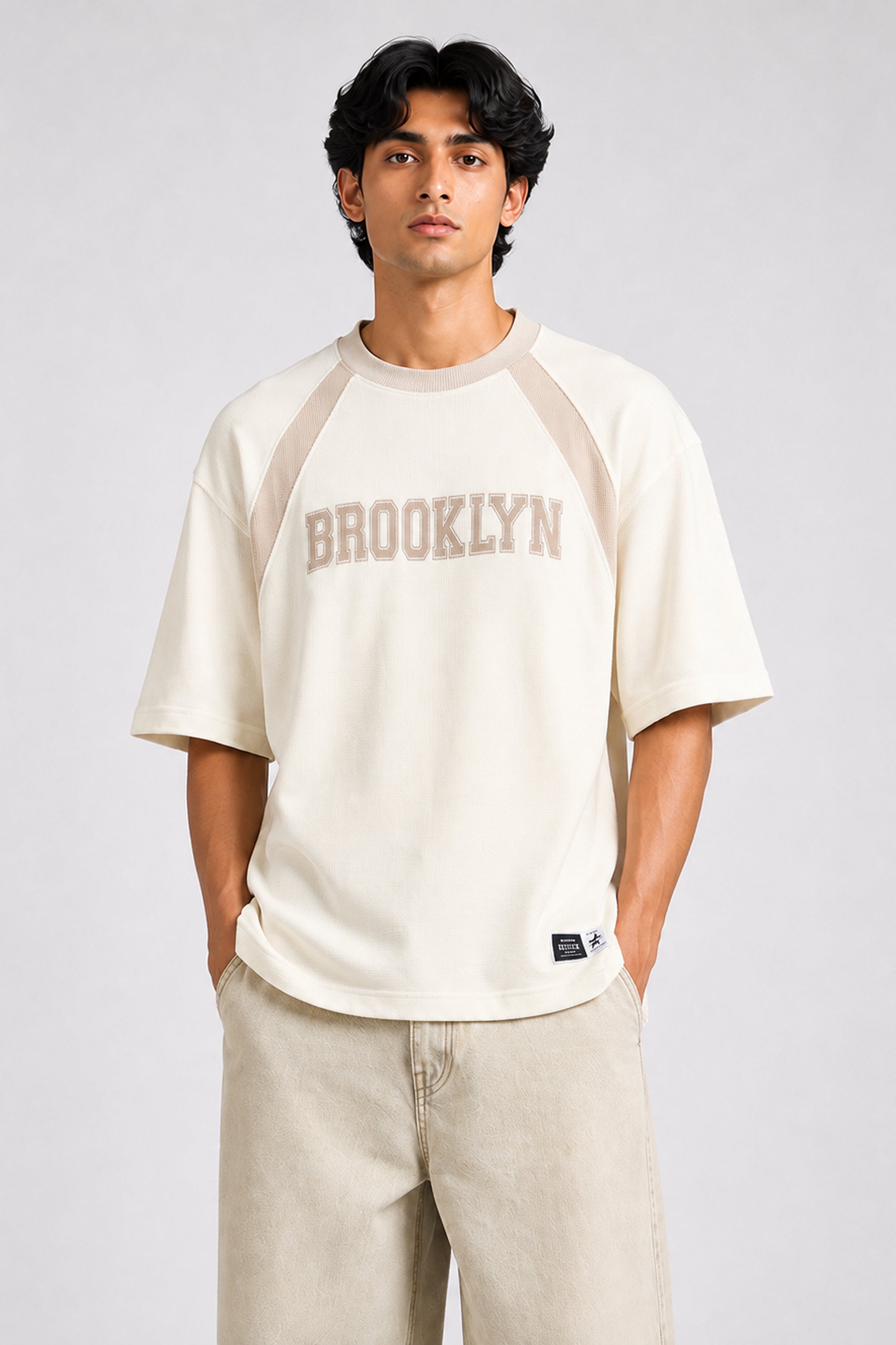 HUSTLE Men's Oversized T-Shirt – White