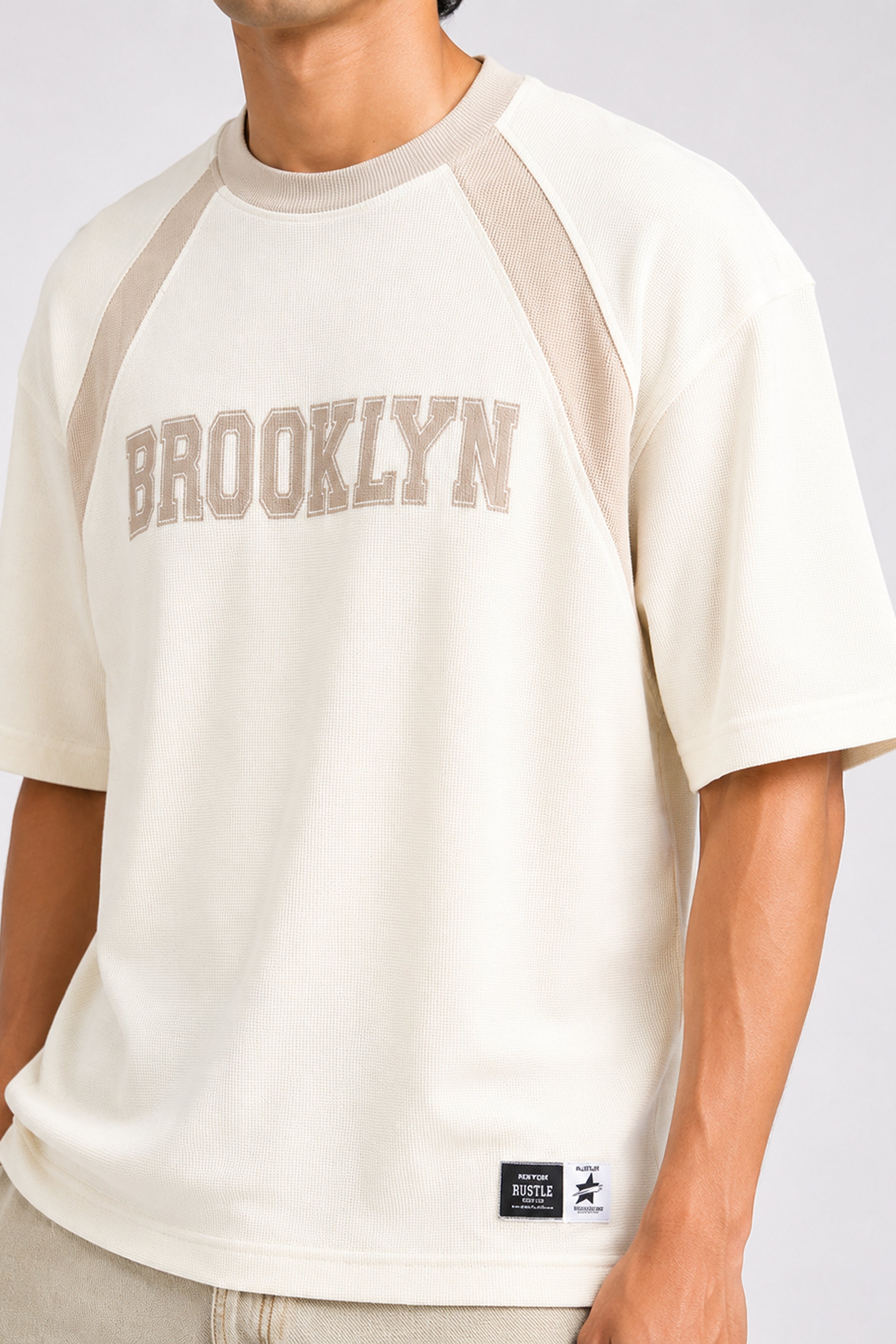 HUSTLE Men's Oversized T-Shirt – White