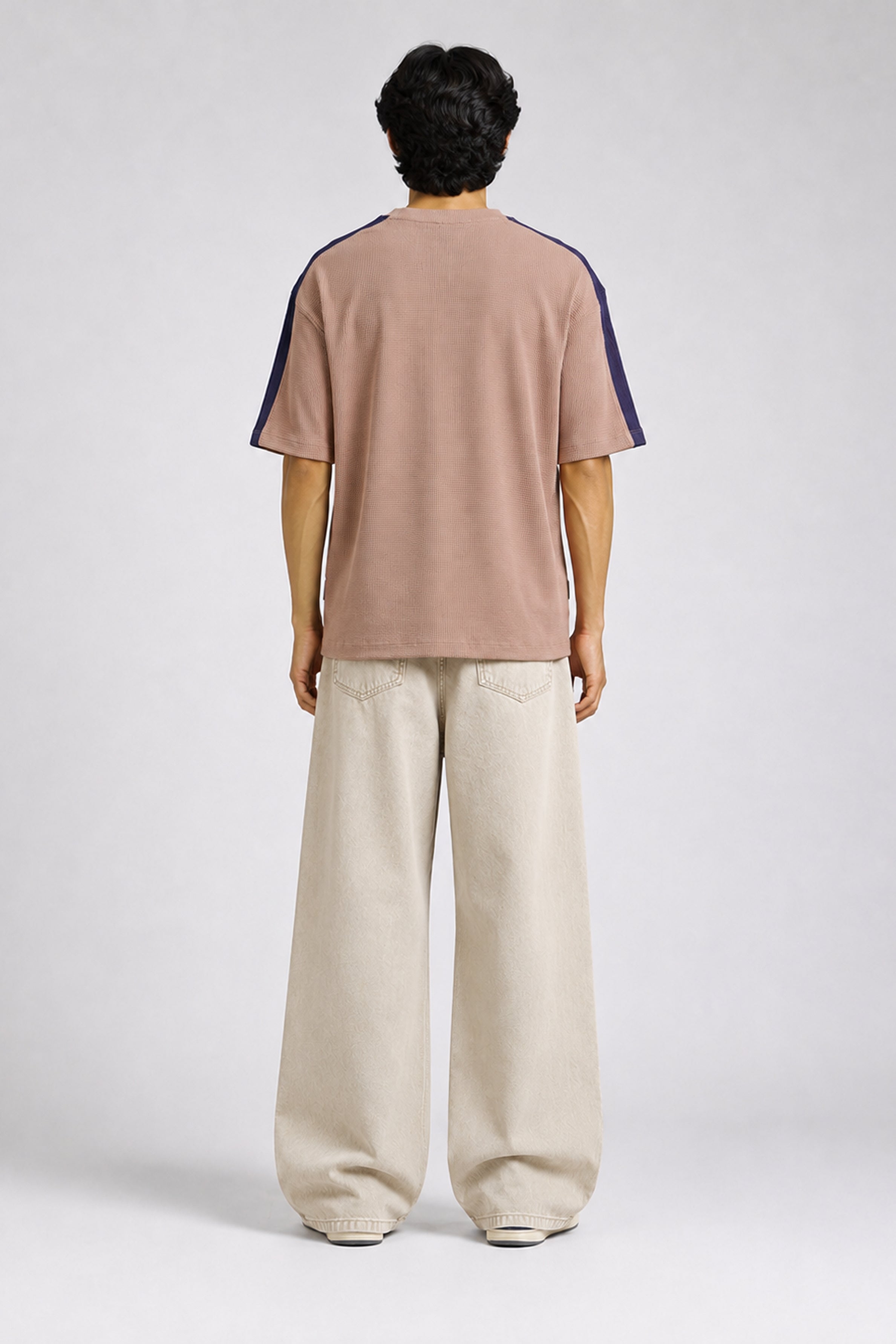 HUSTLE Men's Oversized T-Shirt – Beige