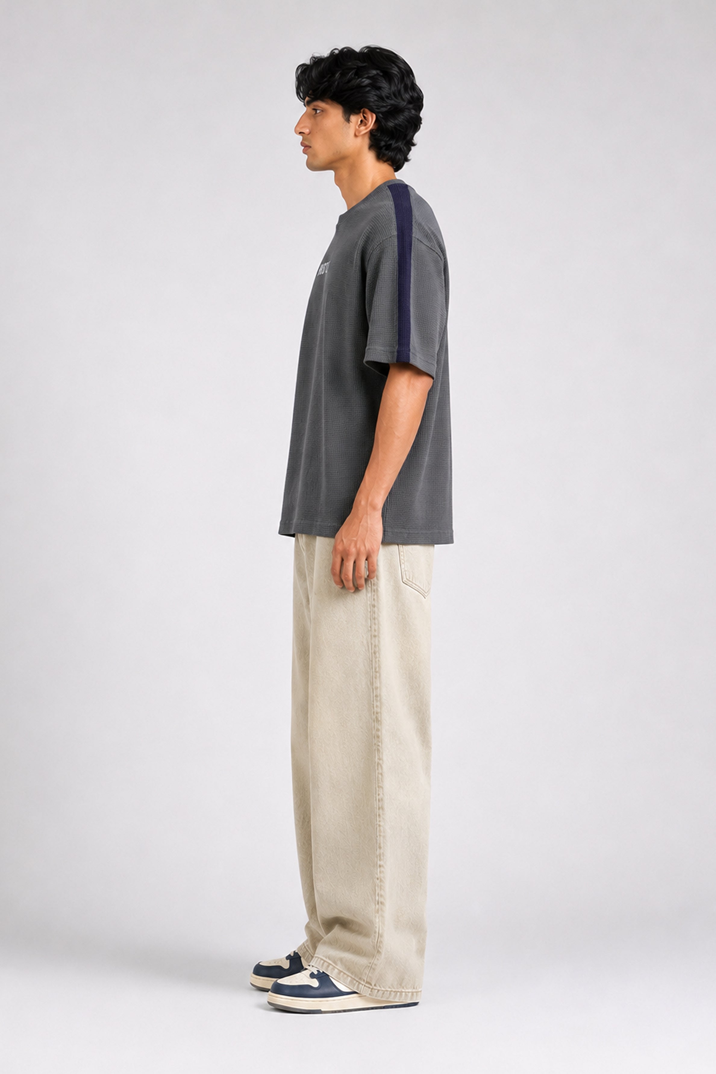 HUSTLE Men's Oversized T-Shirt – Gray