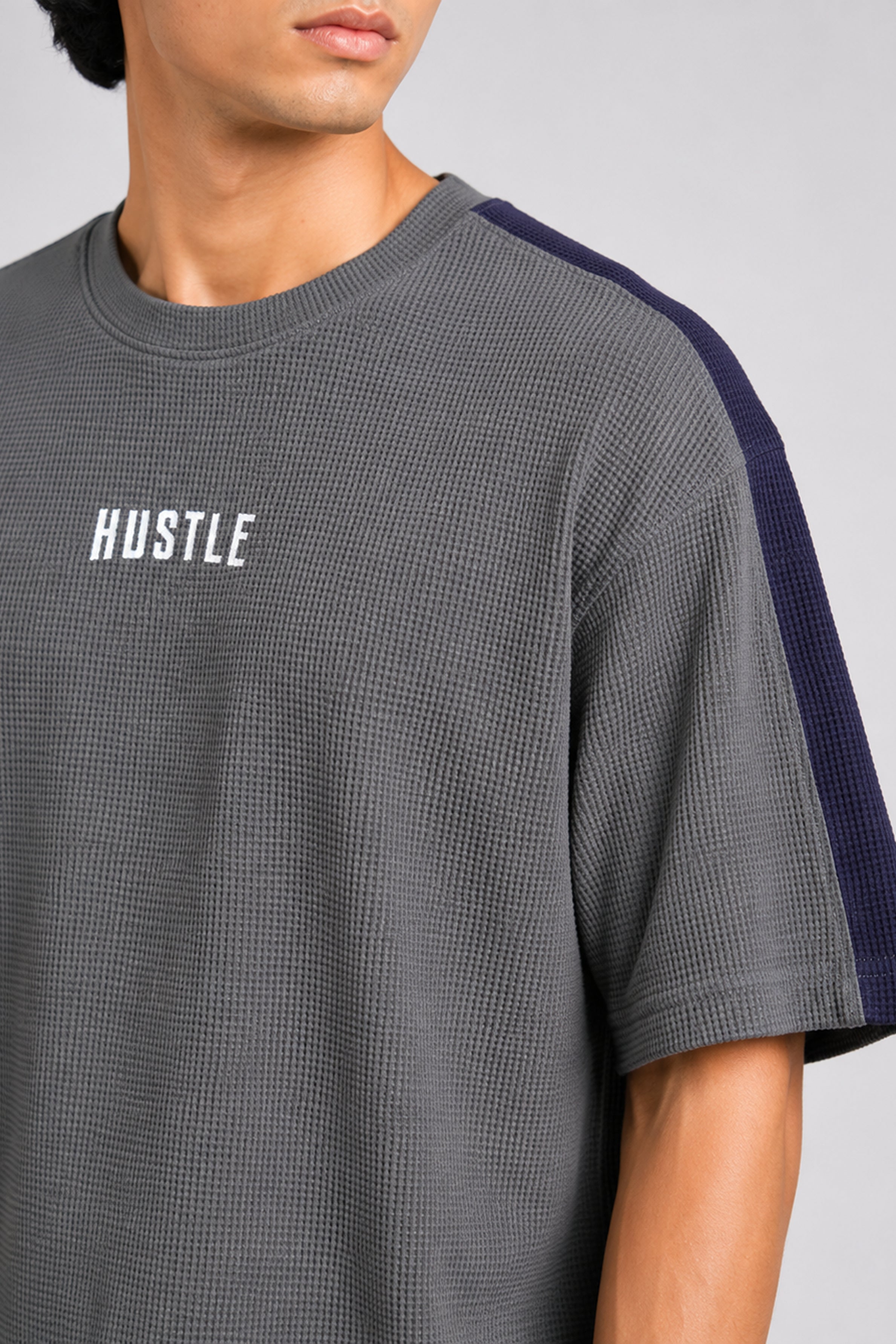 HUSTLE Men's Oversized T-Shirt – Gray