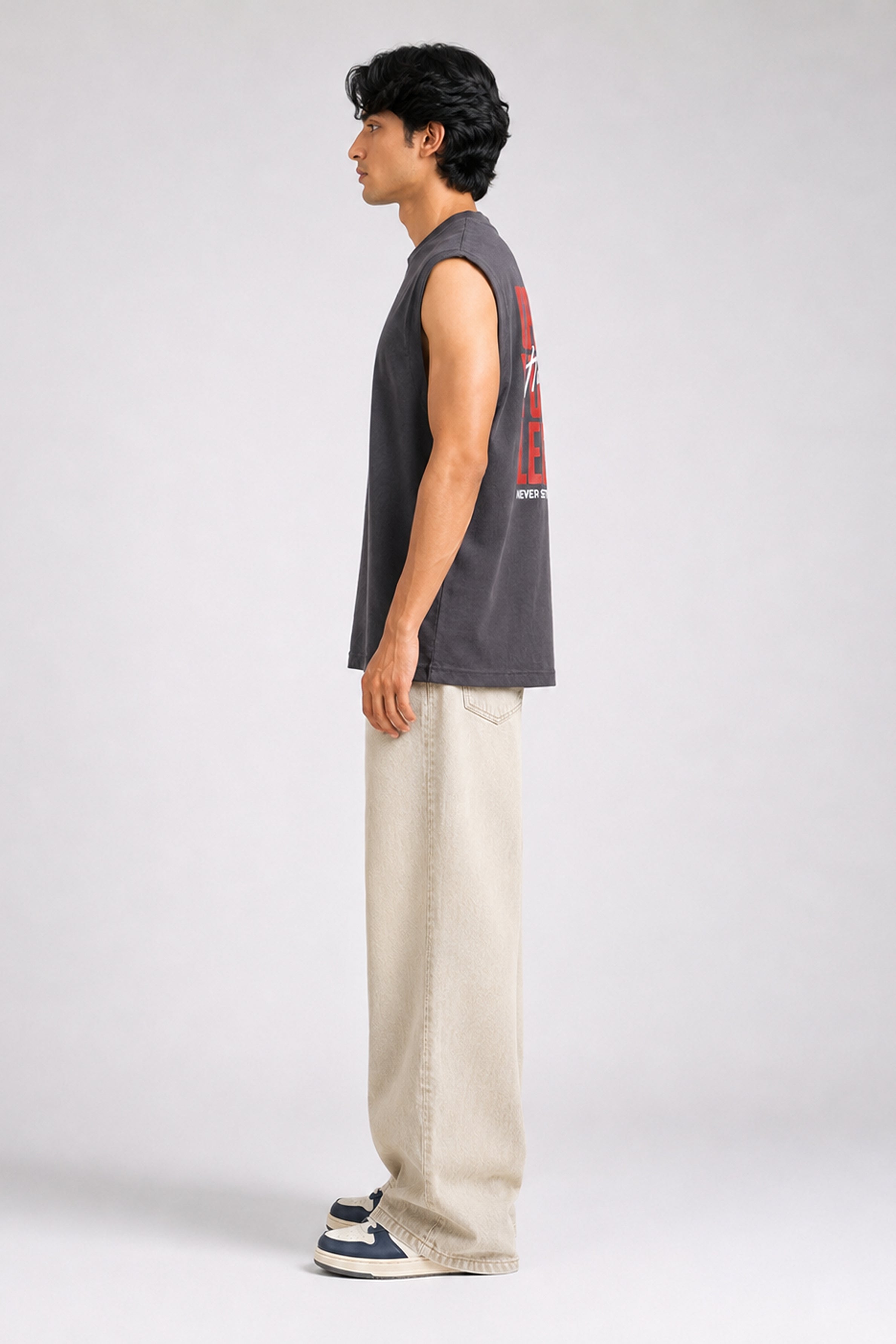 HUSTLE Men's Relaxed Fit Skinny – Dark Gray