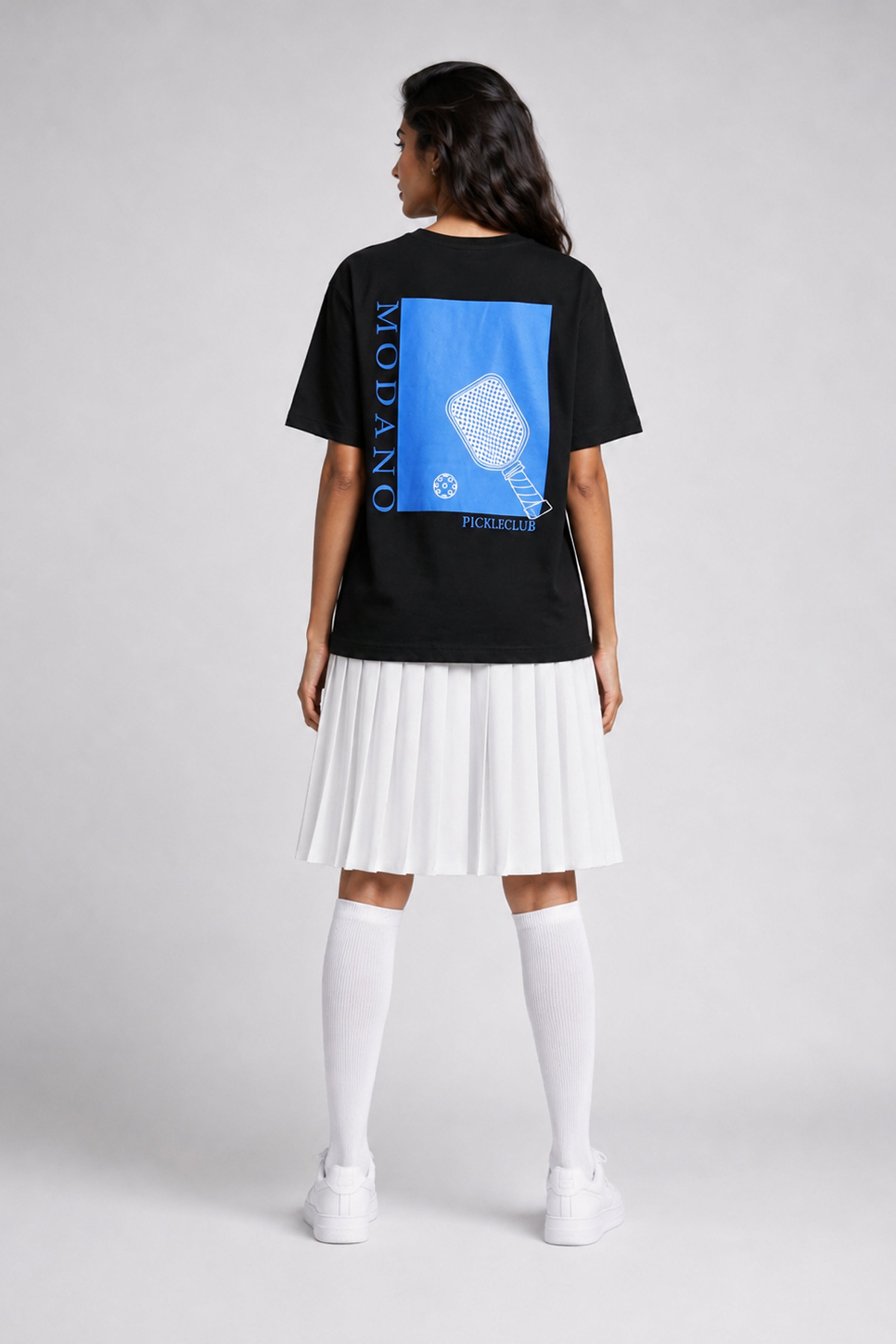 MODANO Pickleball Crew Neck Oversized Tees - Black