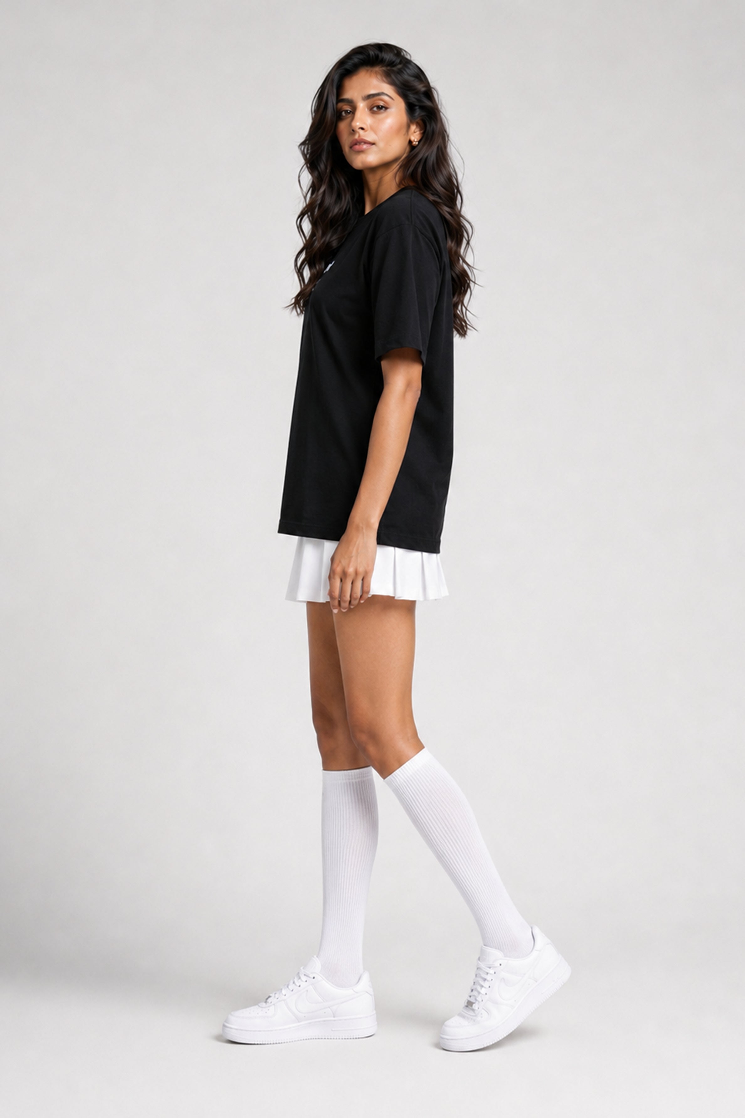 MODANO Pickleball Crew Neck Oversized Tees - Black