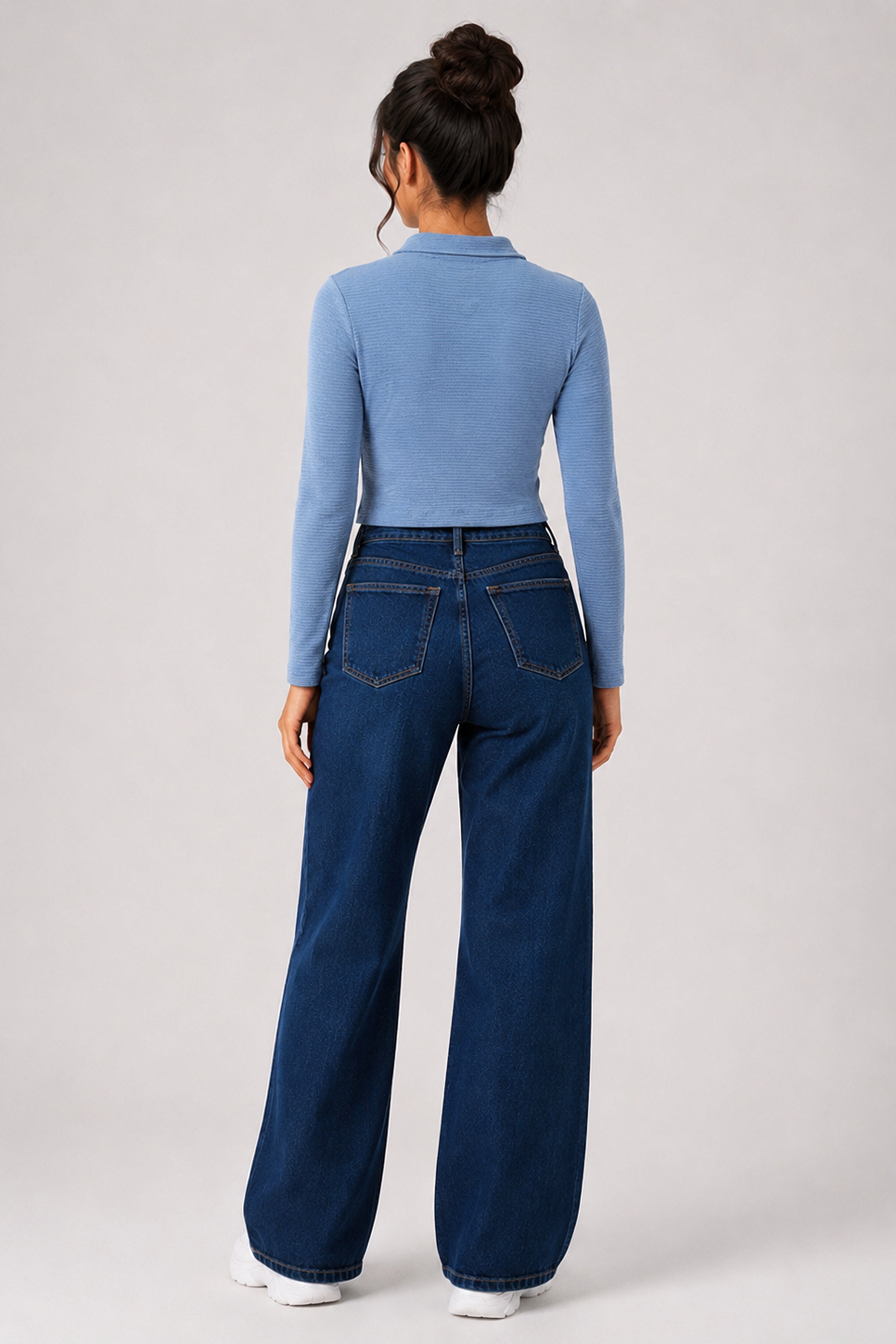 BASIC DROP MODANO Women's Casual Top - Blue