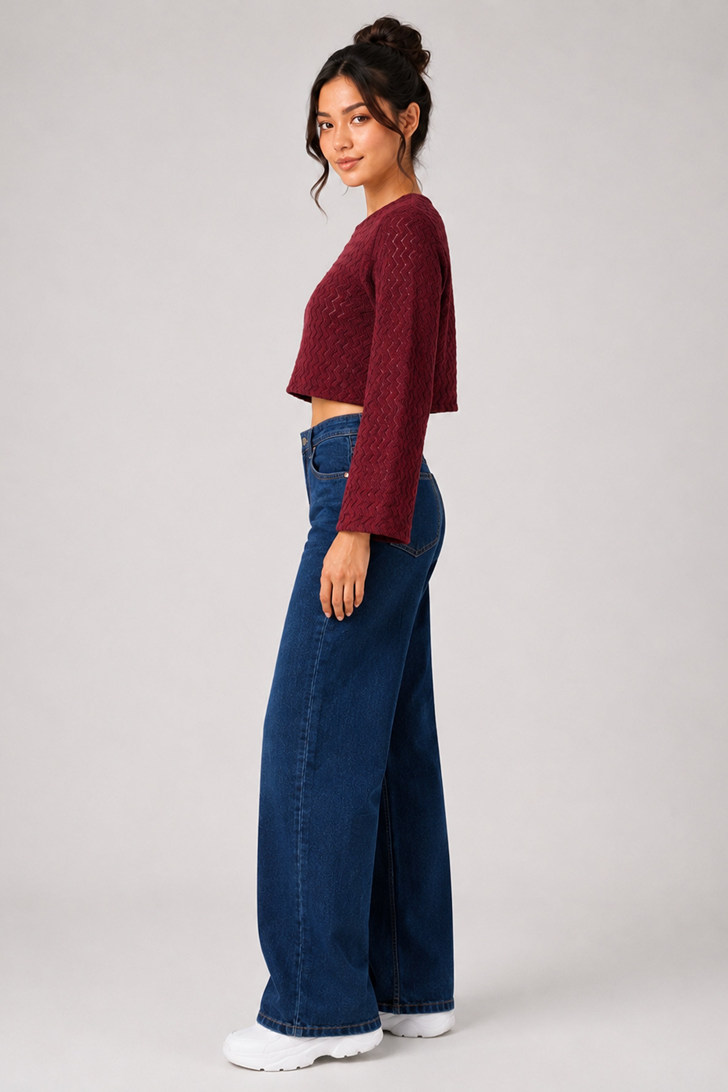 BASIC DROP MODANO Women's Casual Top - Maroon