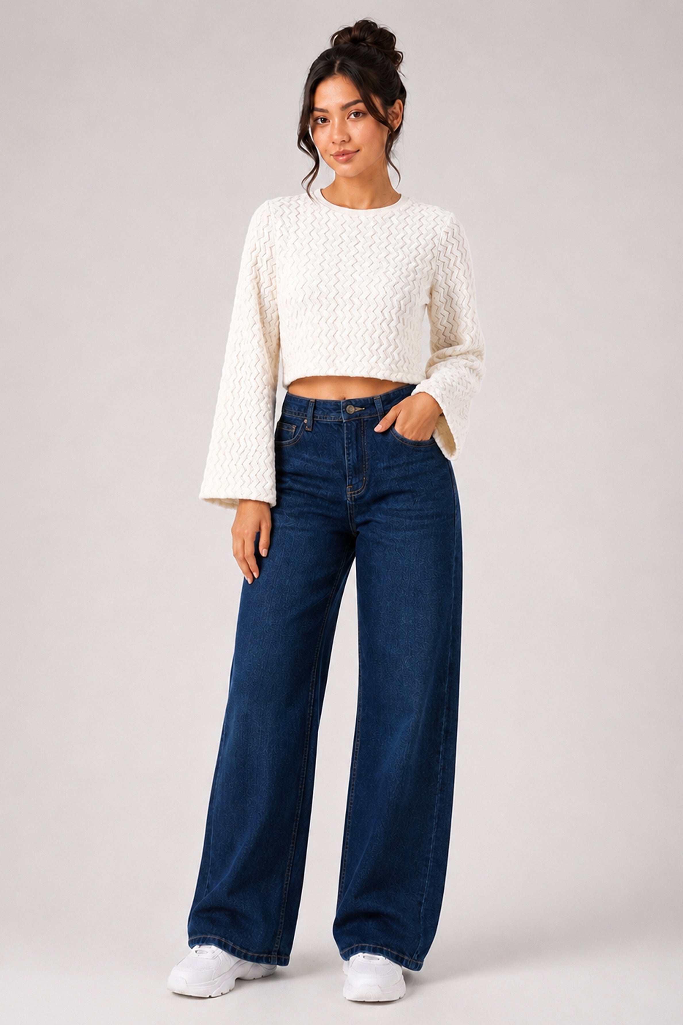 BASIC DROP MODANO Women's Casual Top - Off White