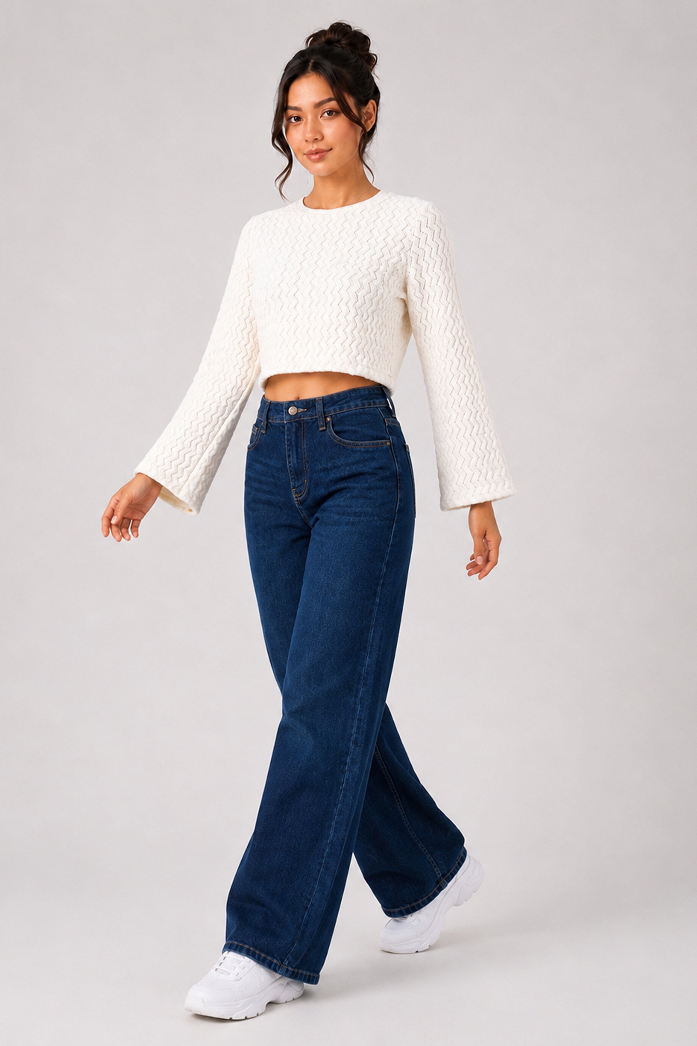 BASIC DROP MODANO Women's Casual Top - Off White