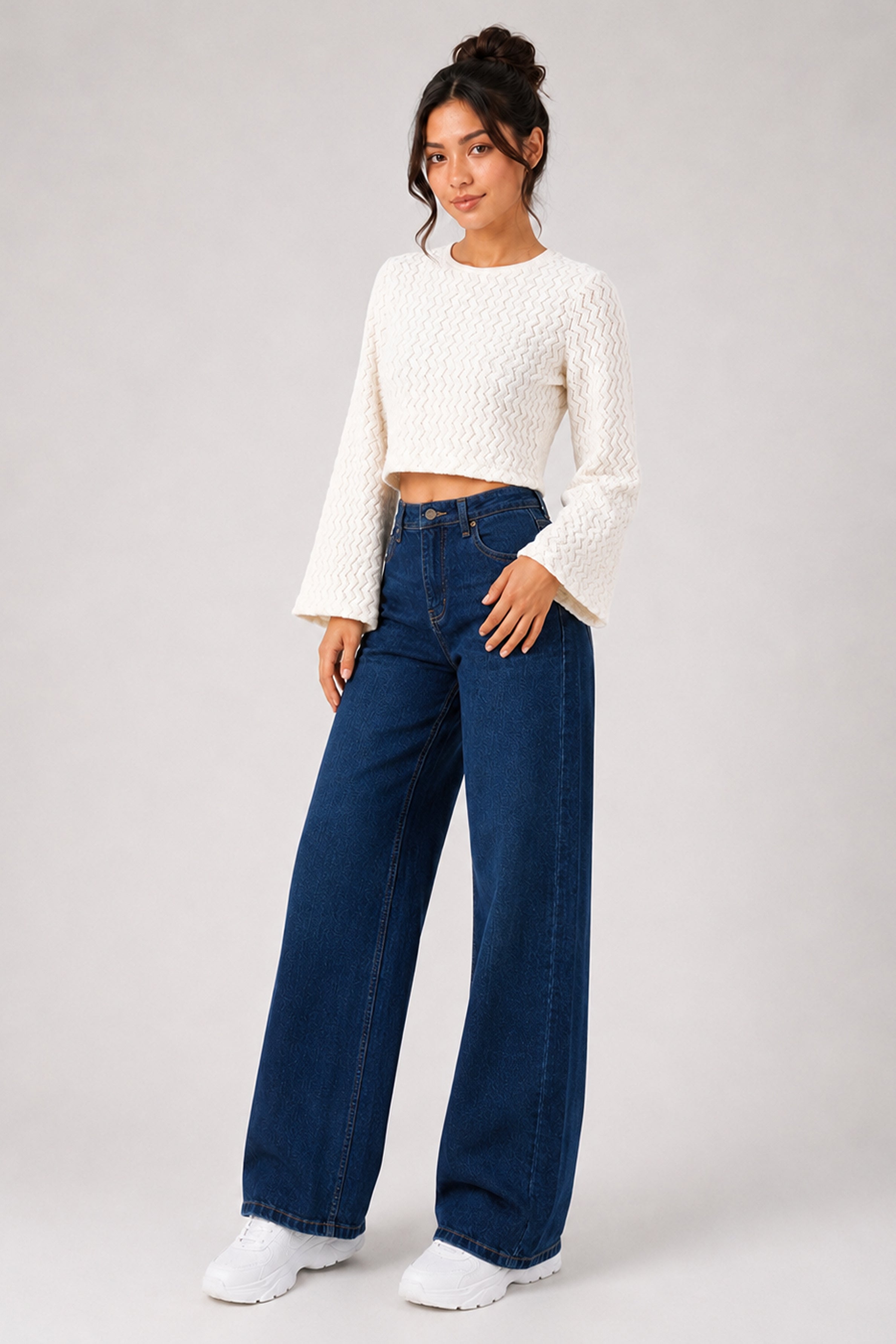 BASIC DROP MODANO Women's Casual Top - Off White