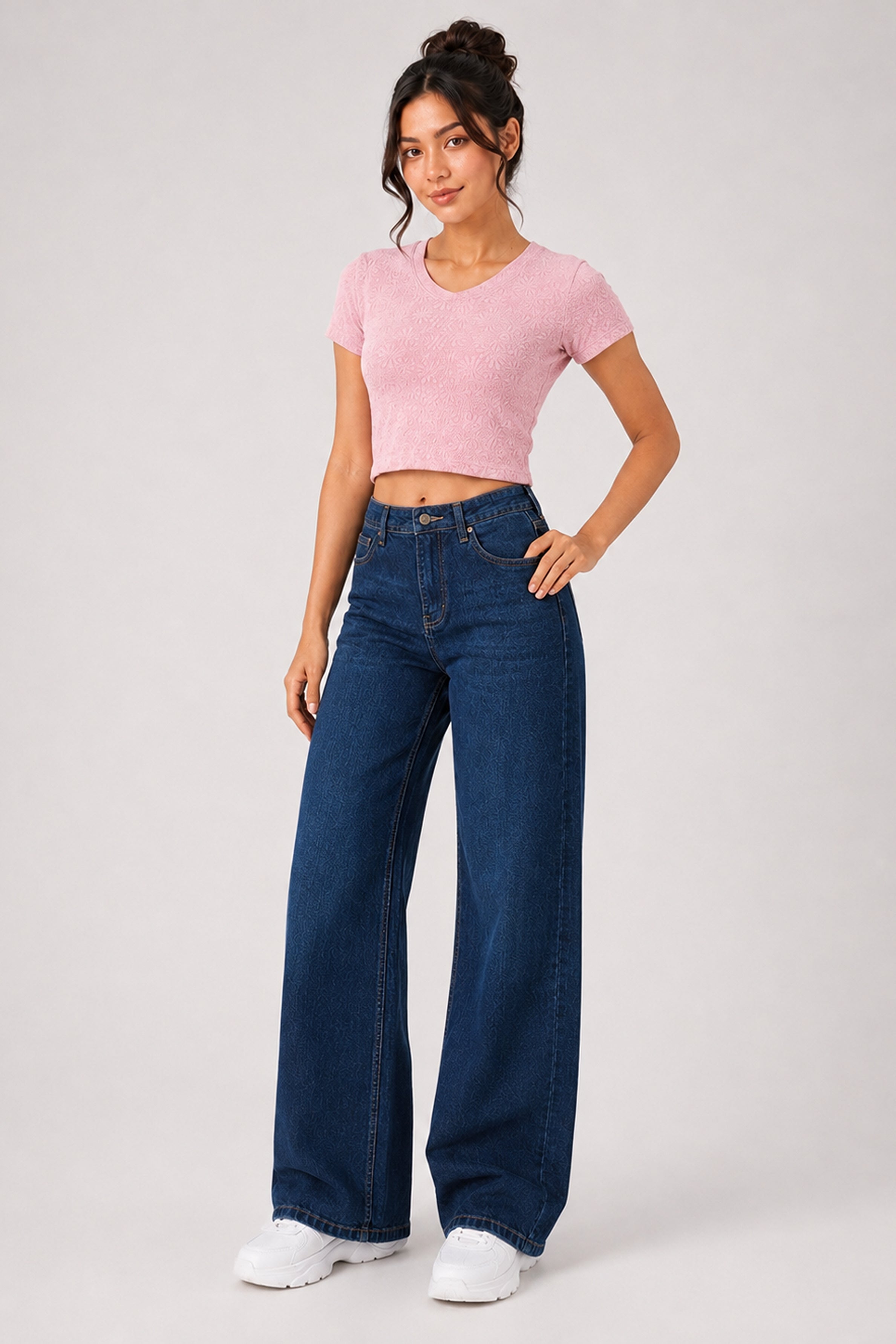 BASIC DROP MODANO Women's Casual Top - Pink