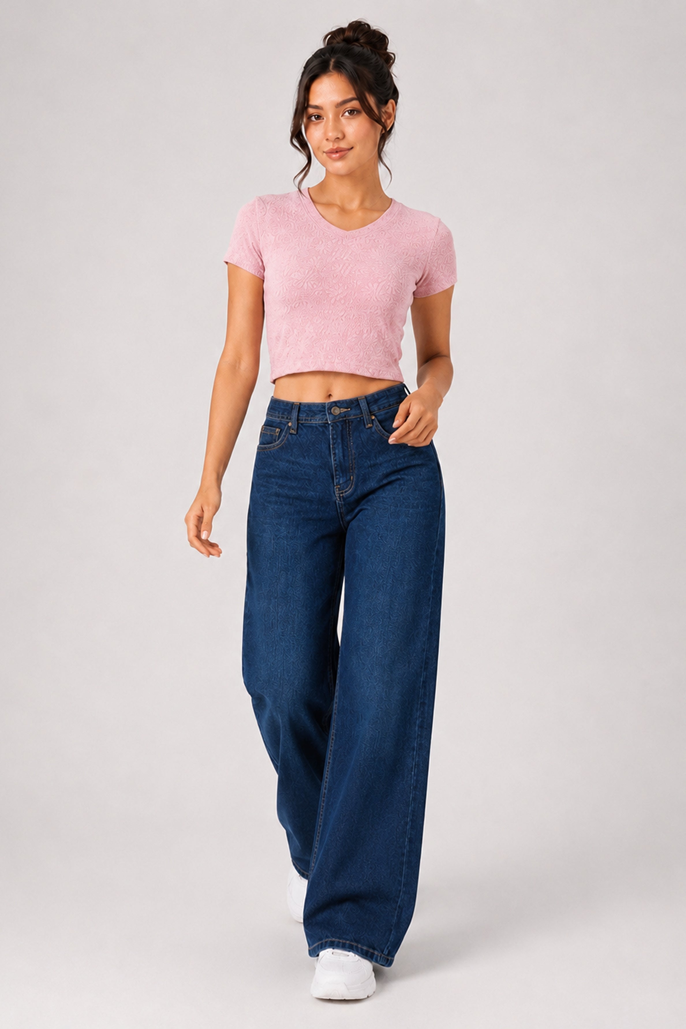 BASIC DROP MODANO Women's Casual Top - Pink