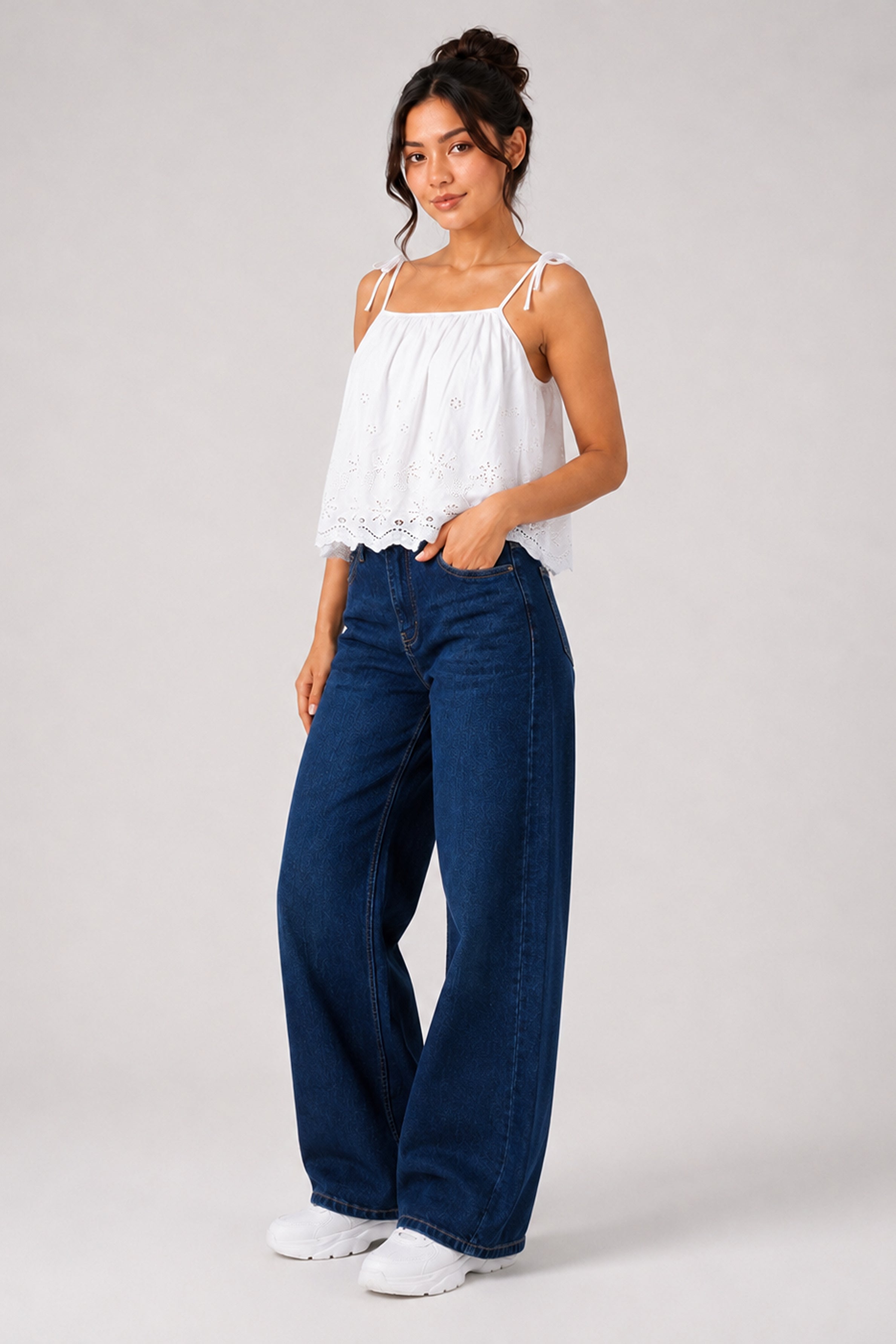 Lemon Capsule MODANO Casual Top - White