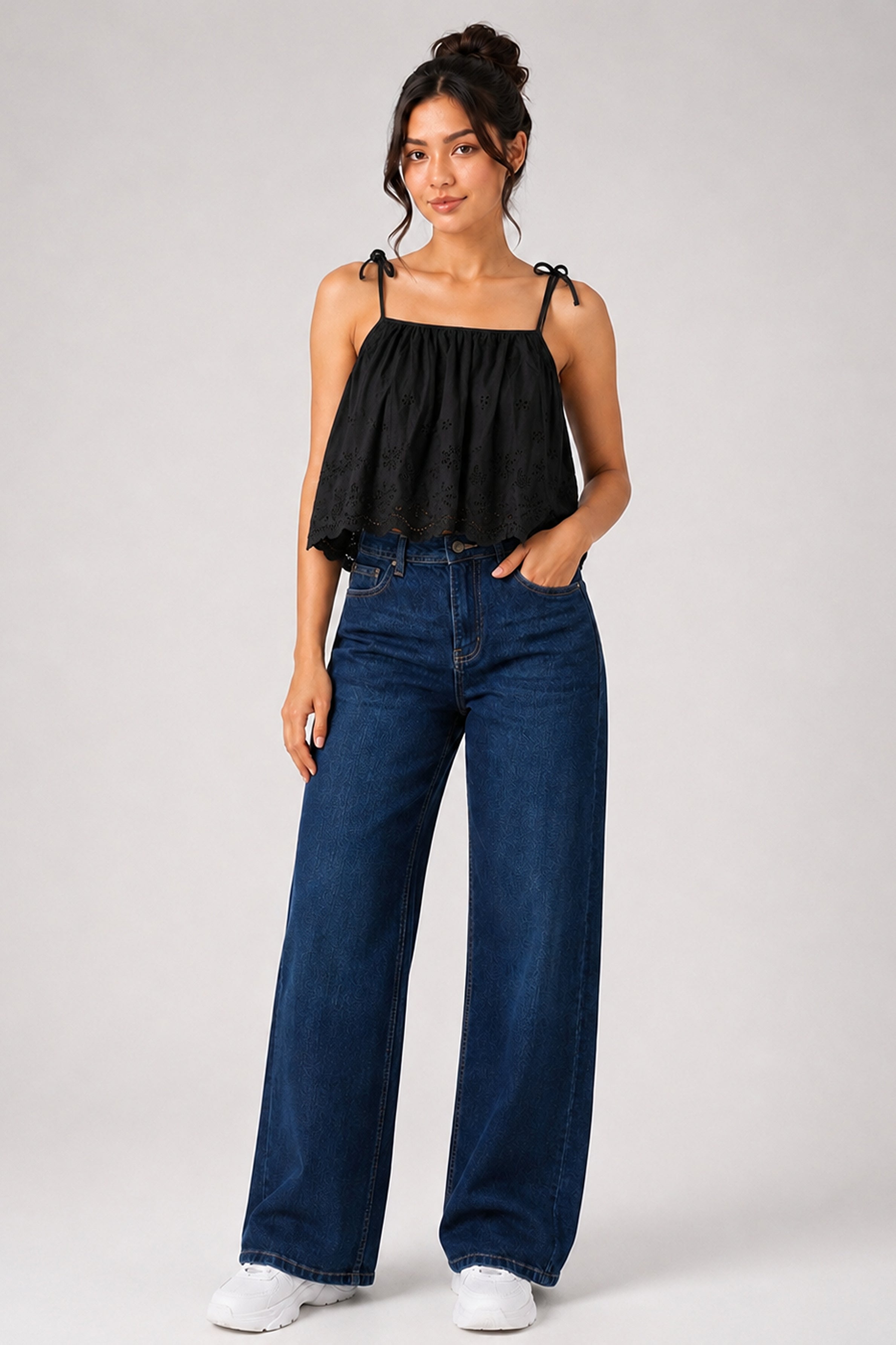 Lemon Capsule MODANO Casual Top - Black