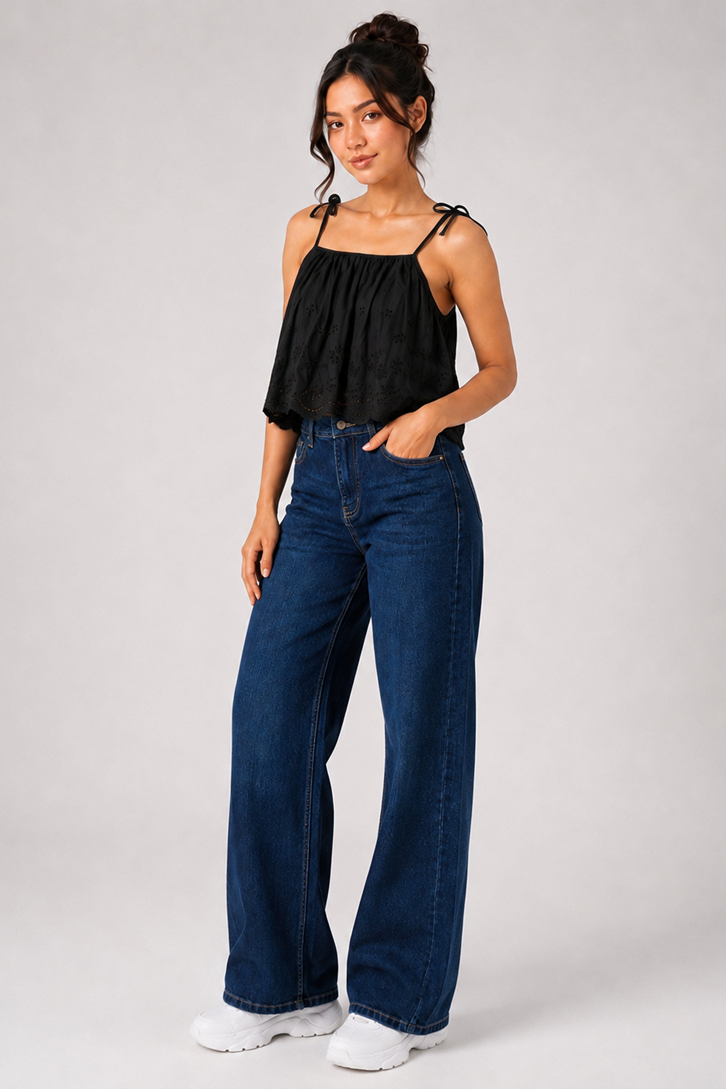 Lemon Capsule MODANO Casual Top - Black