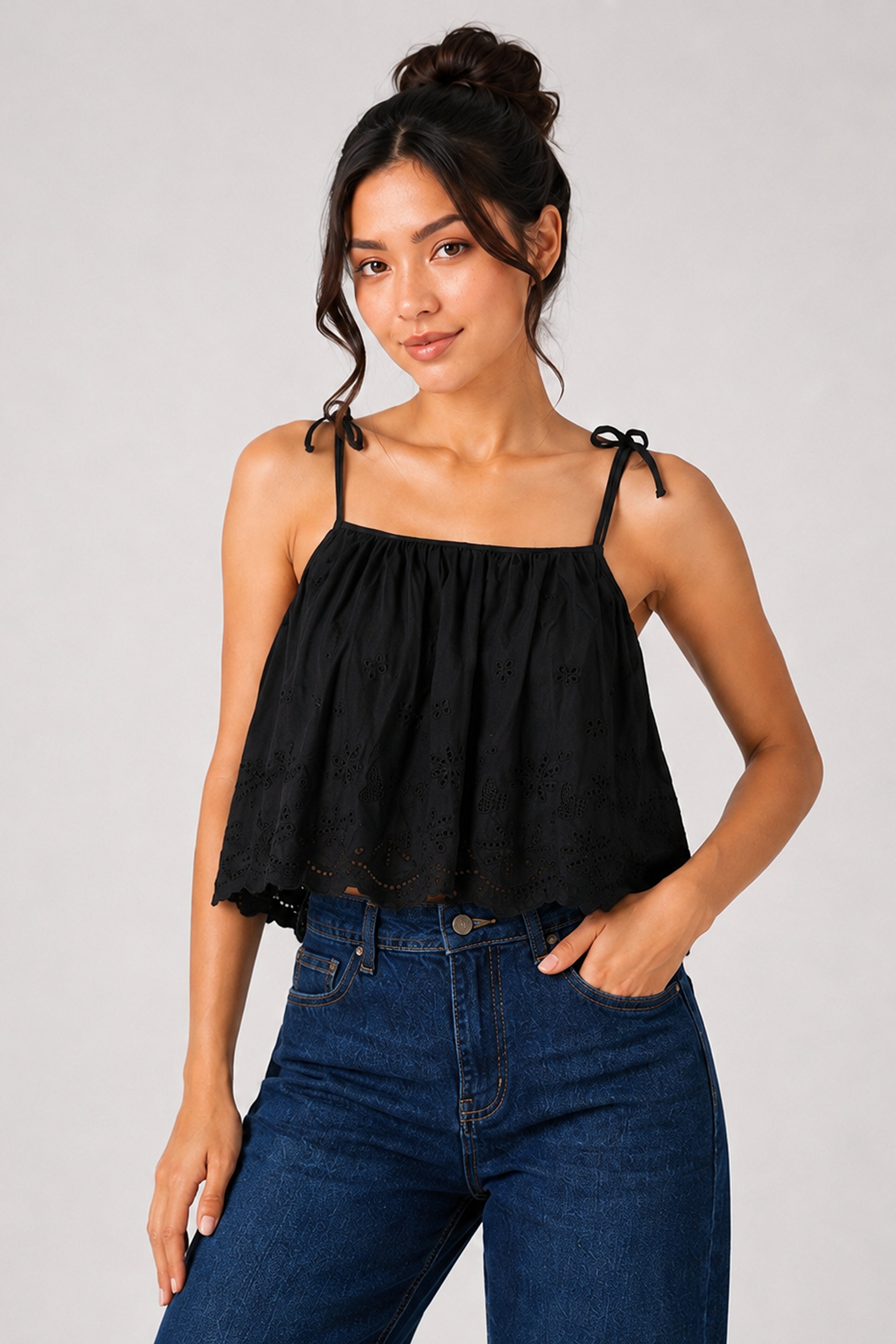 Lemon Capsule MODANO Casual Top - Black