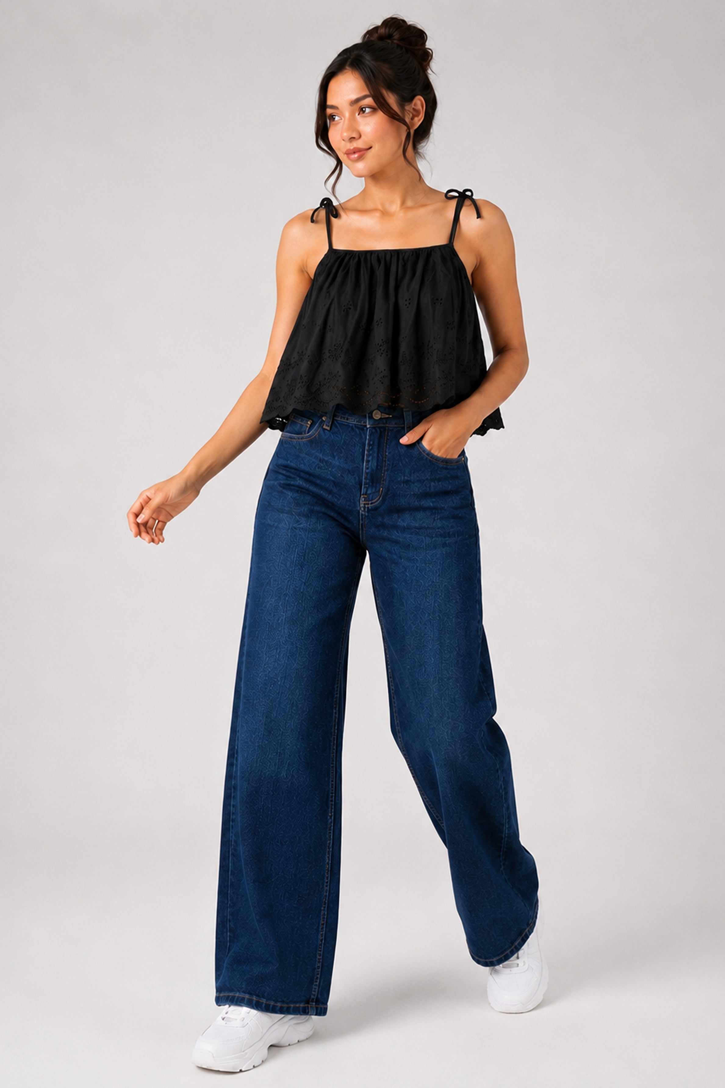 Lemon Capsule MODANO Casual Top - Black