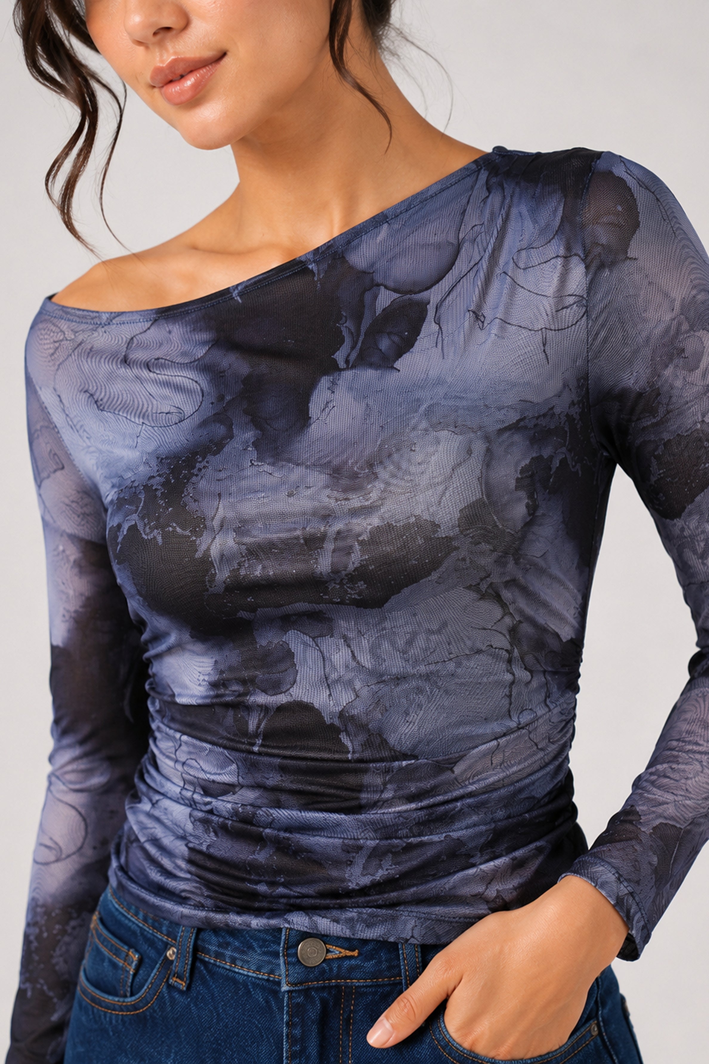 BASIC DROP MODANO Women's Casual Top - Stone