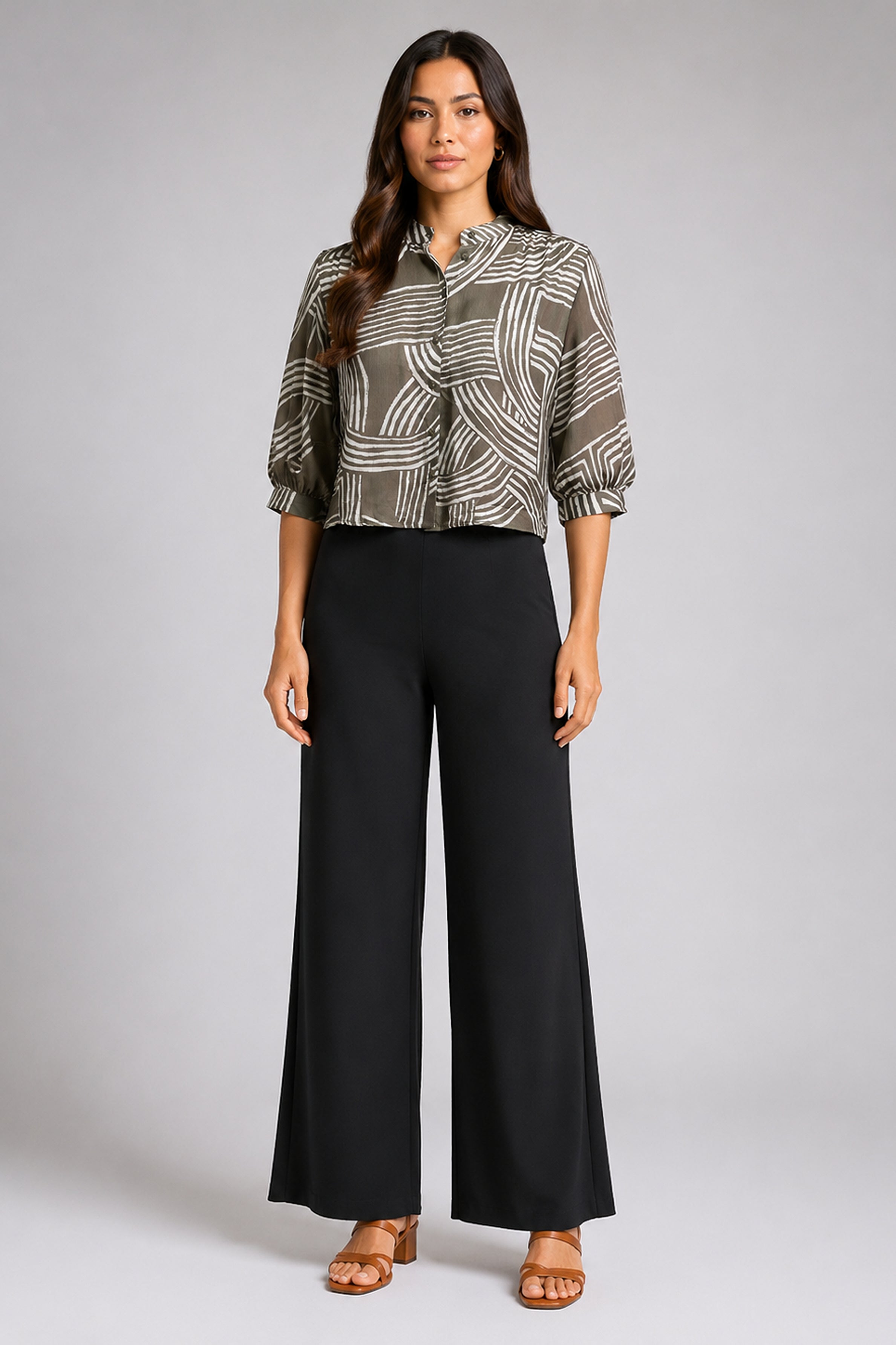 Envogue Formal Blouse - Olive Green