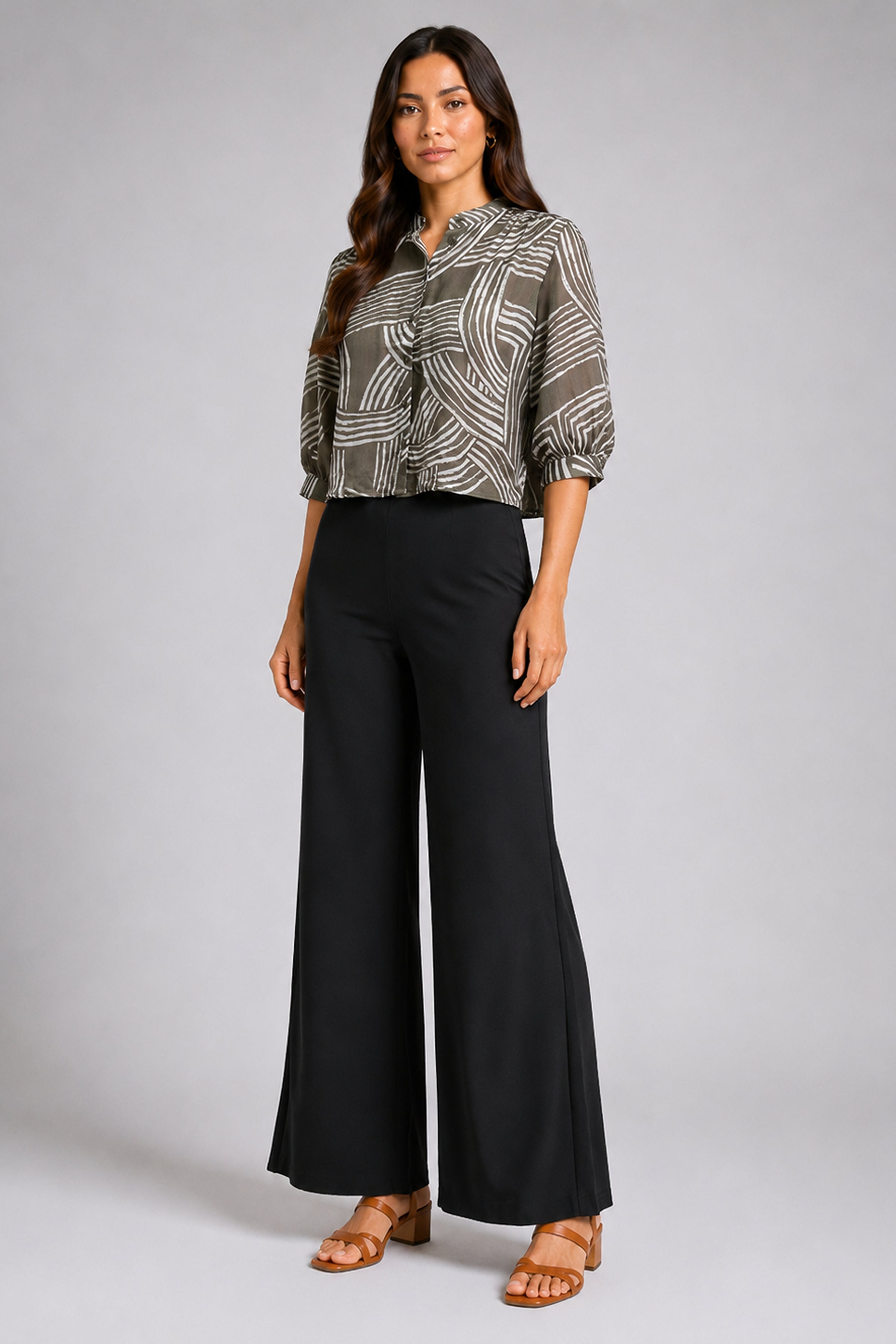 Envogue Formal Blouse - Olive Green