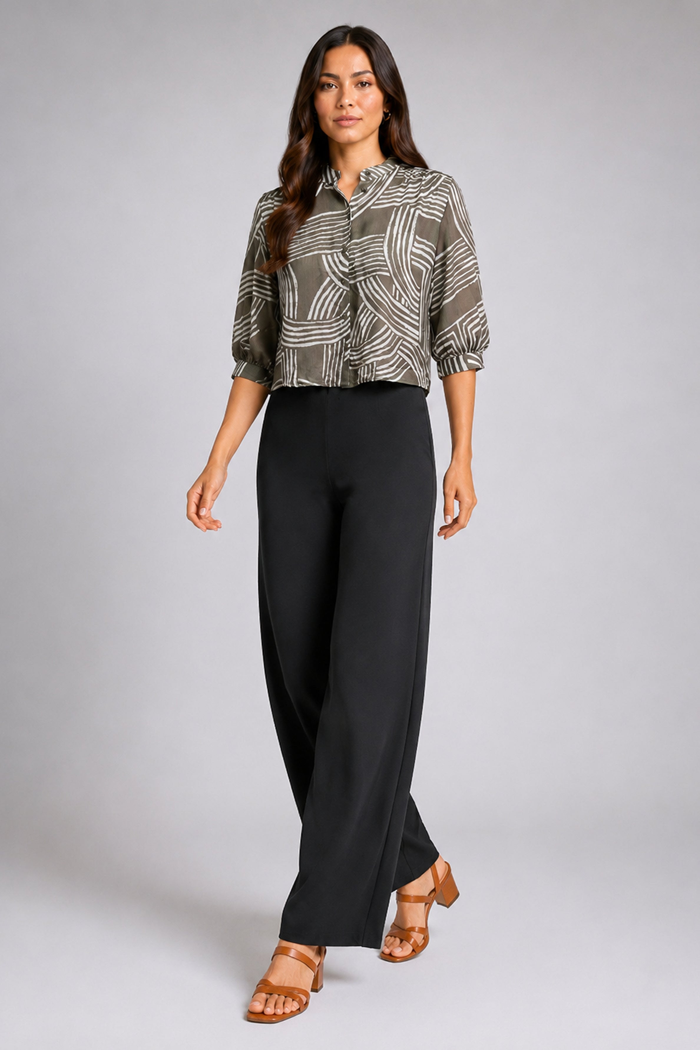 Envogue Formal Blouse - Olive Green