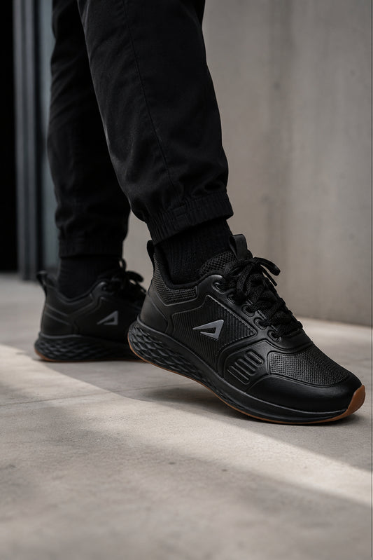 IMPAKTO Men's Black Sports Shoes