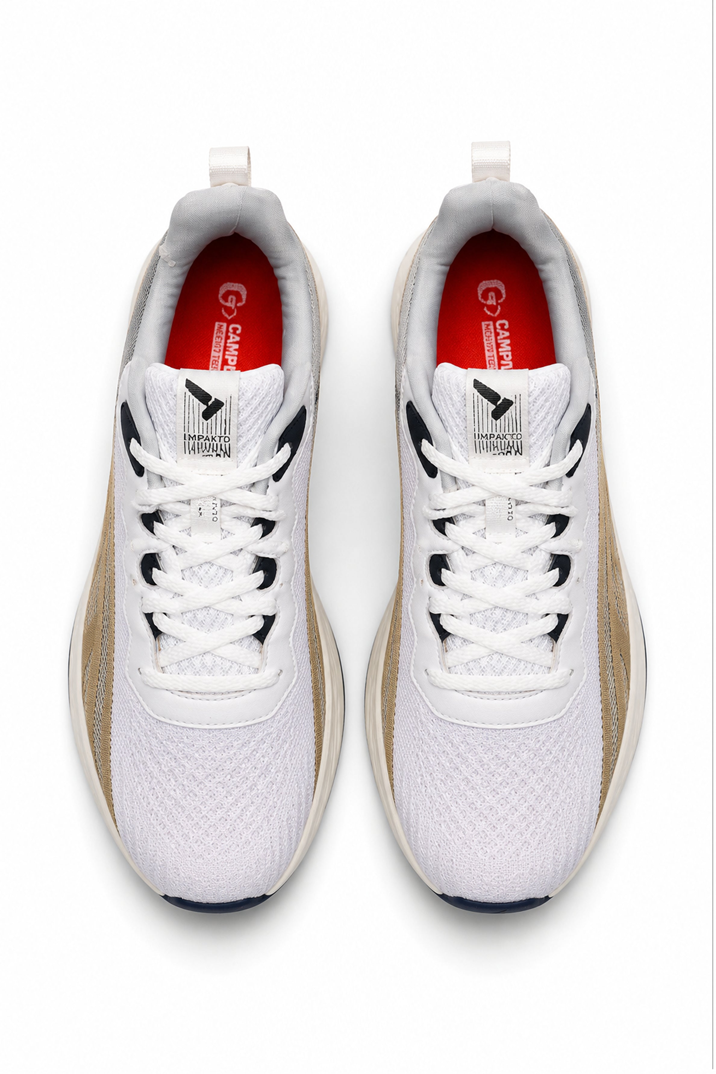 IMPAKTO Men's Beige Sports Shoes