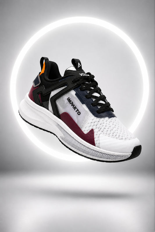 IMPAKTO Men's Cherry Wine Sports Shoes