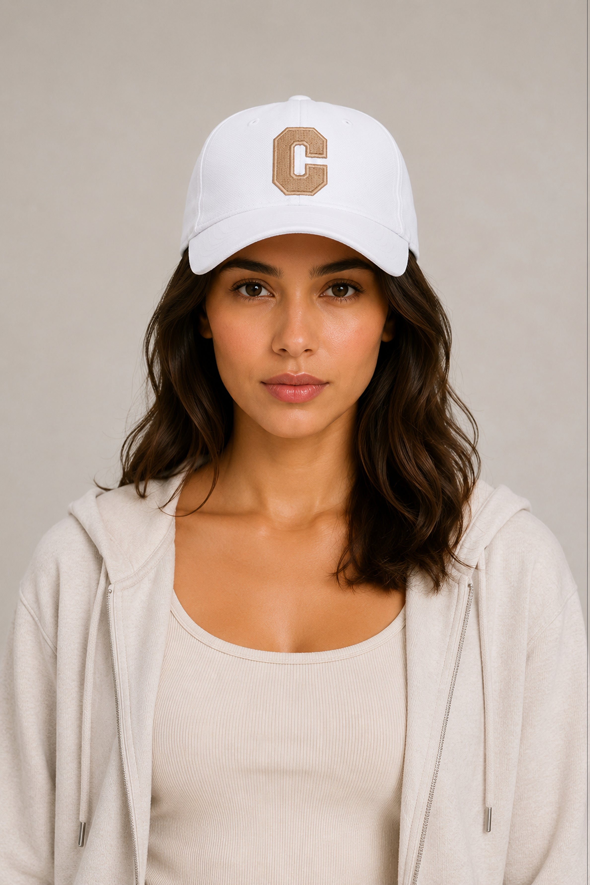 HUSTLE Unisex White Cap