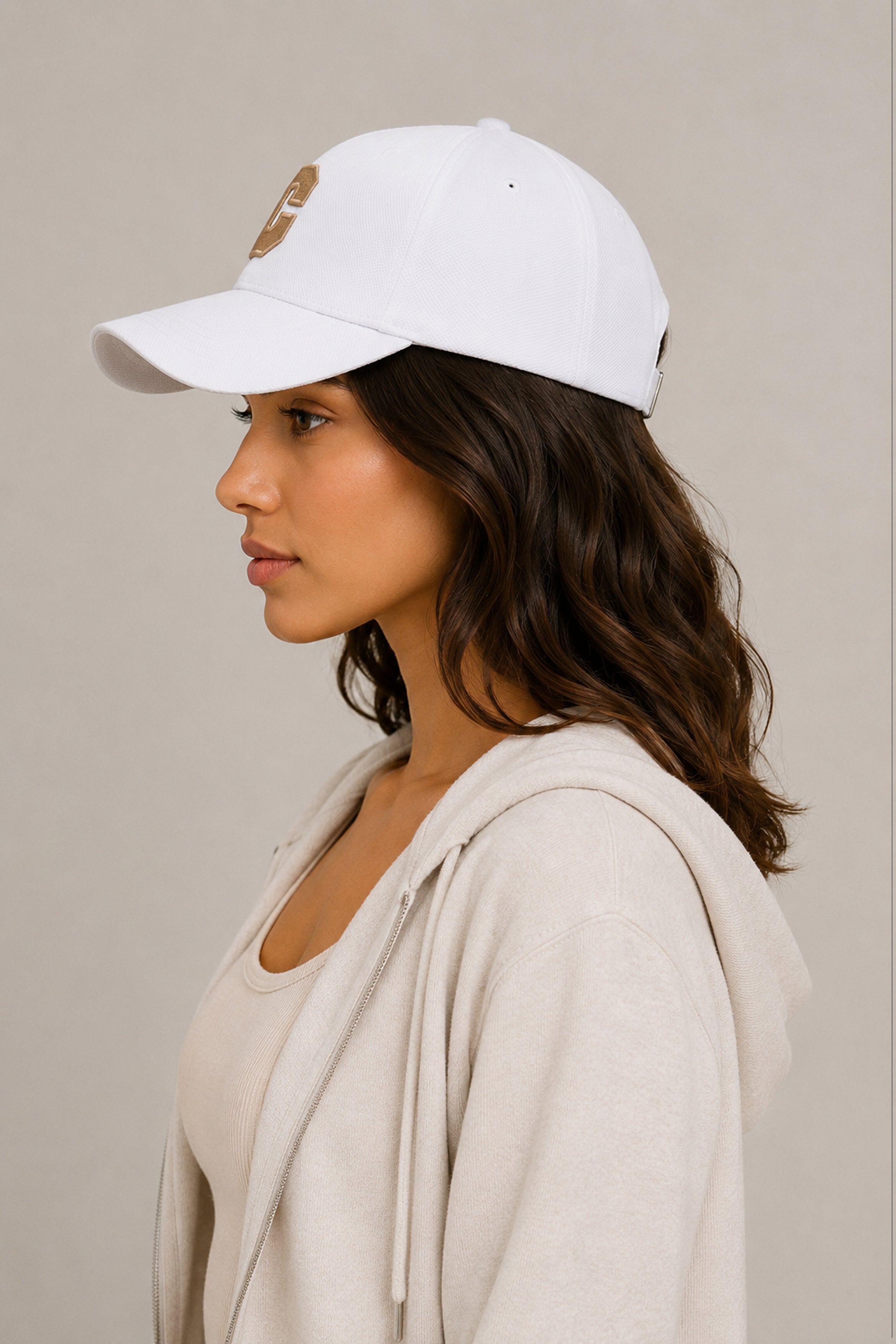 HUSTLE Unisex White Cap
