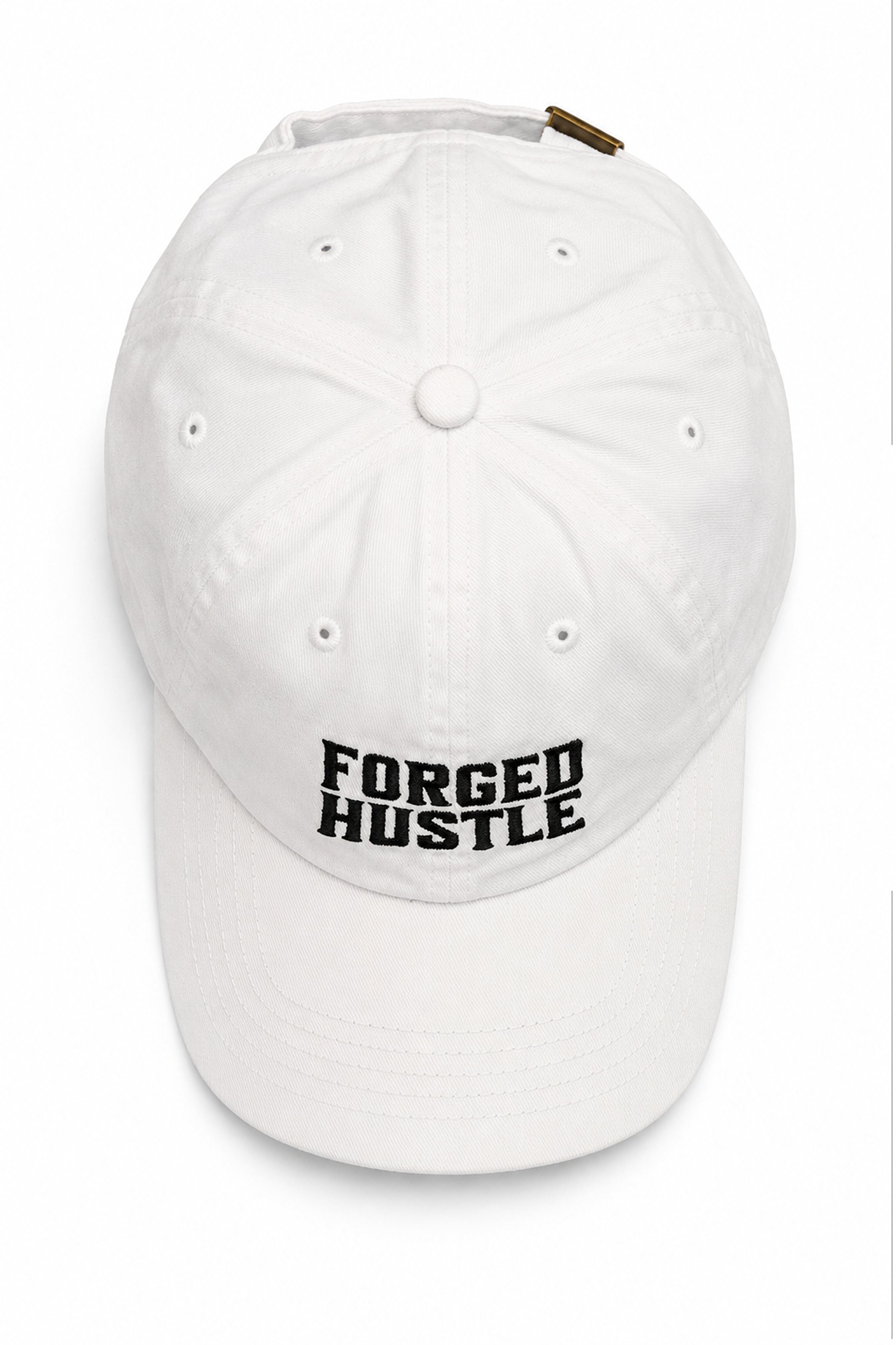 HUSTLE Unisex White Cap