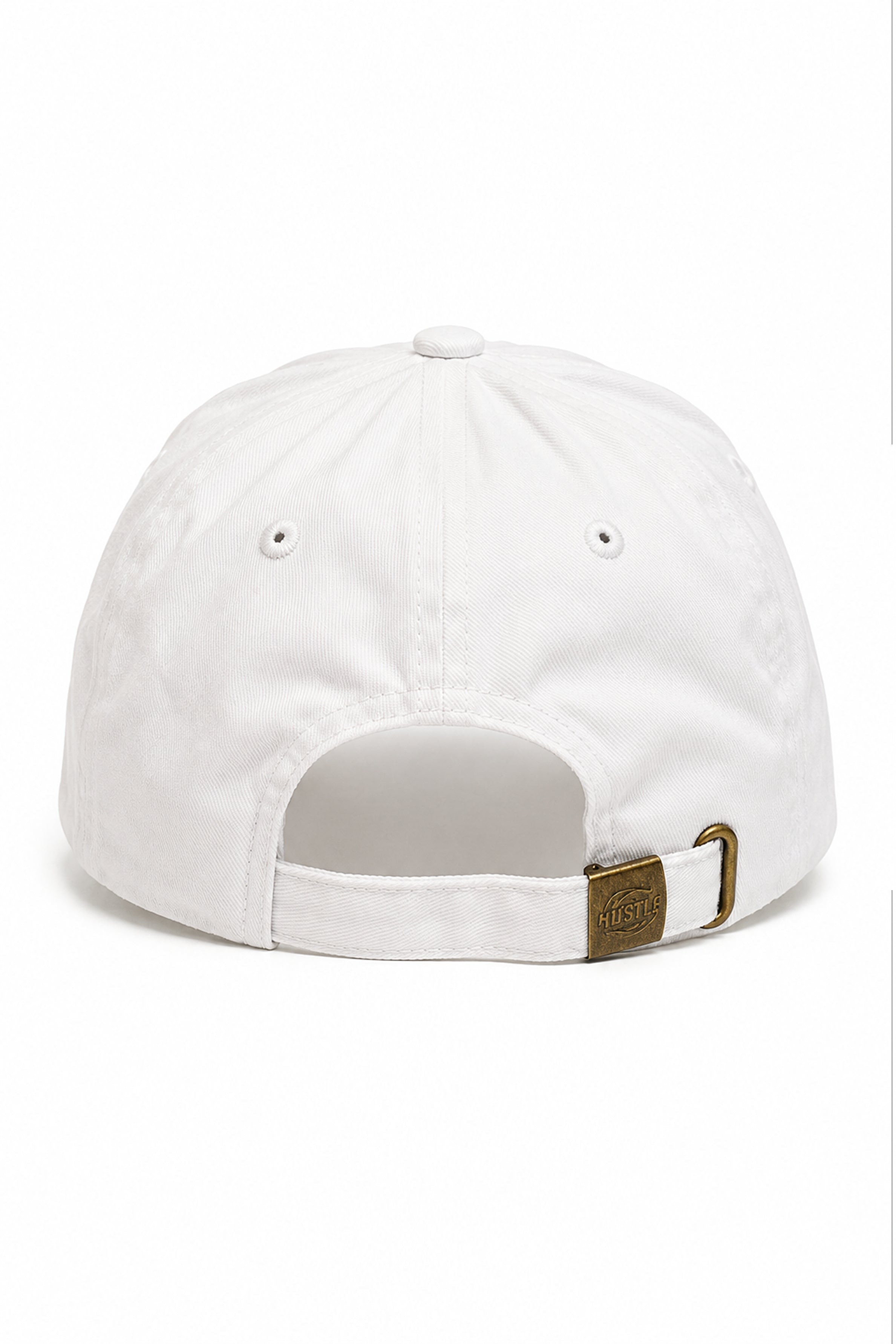 HUSTLE Unisex White Cap