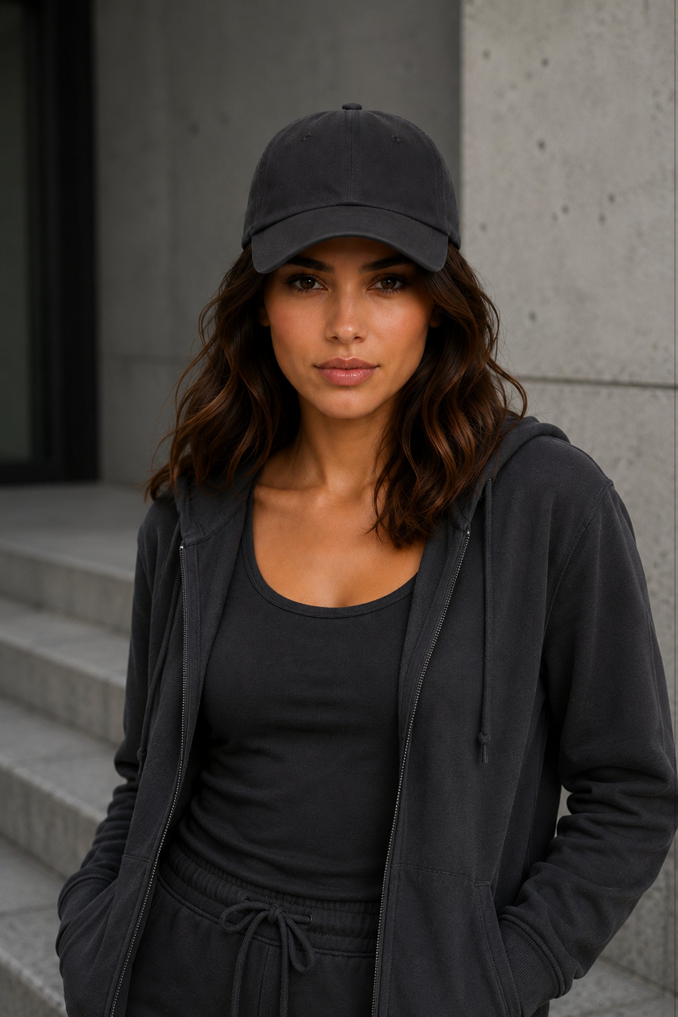 HUSTLE Unisex Dark Gray Cap