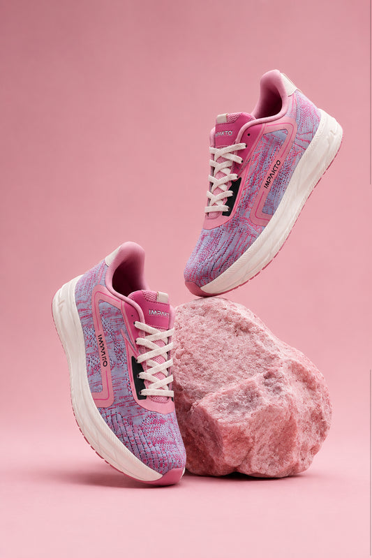 IMPAKTO Women's Pink Sports Shoes