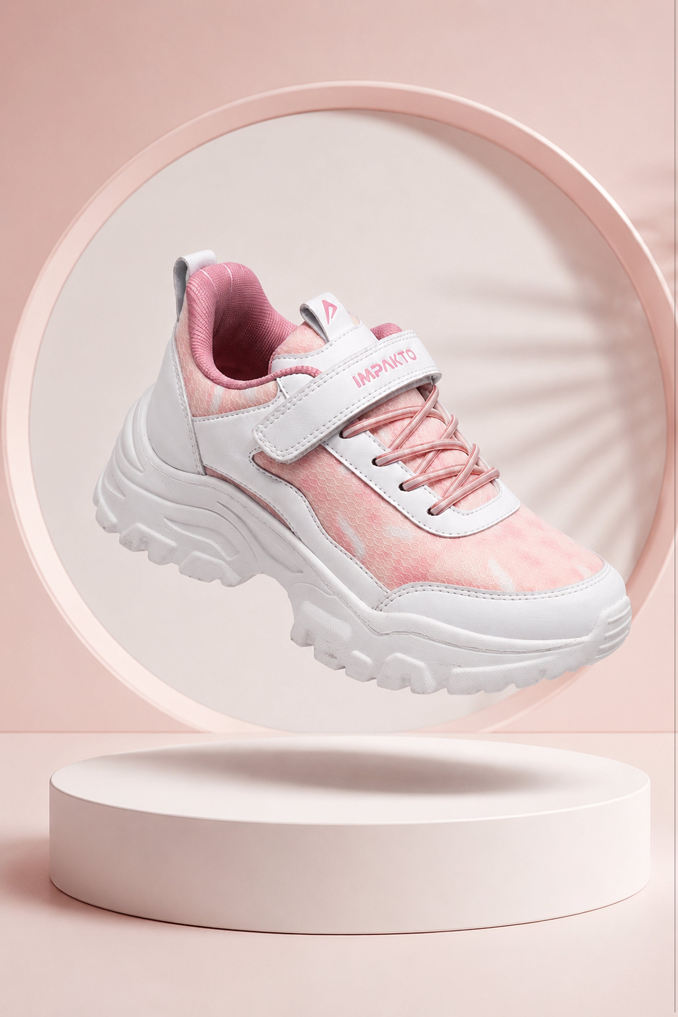IMPAKTO Women's Pink Sports Shoes