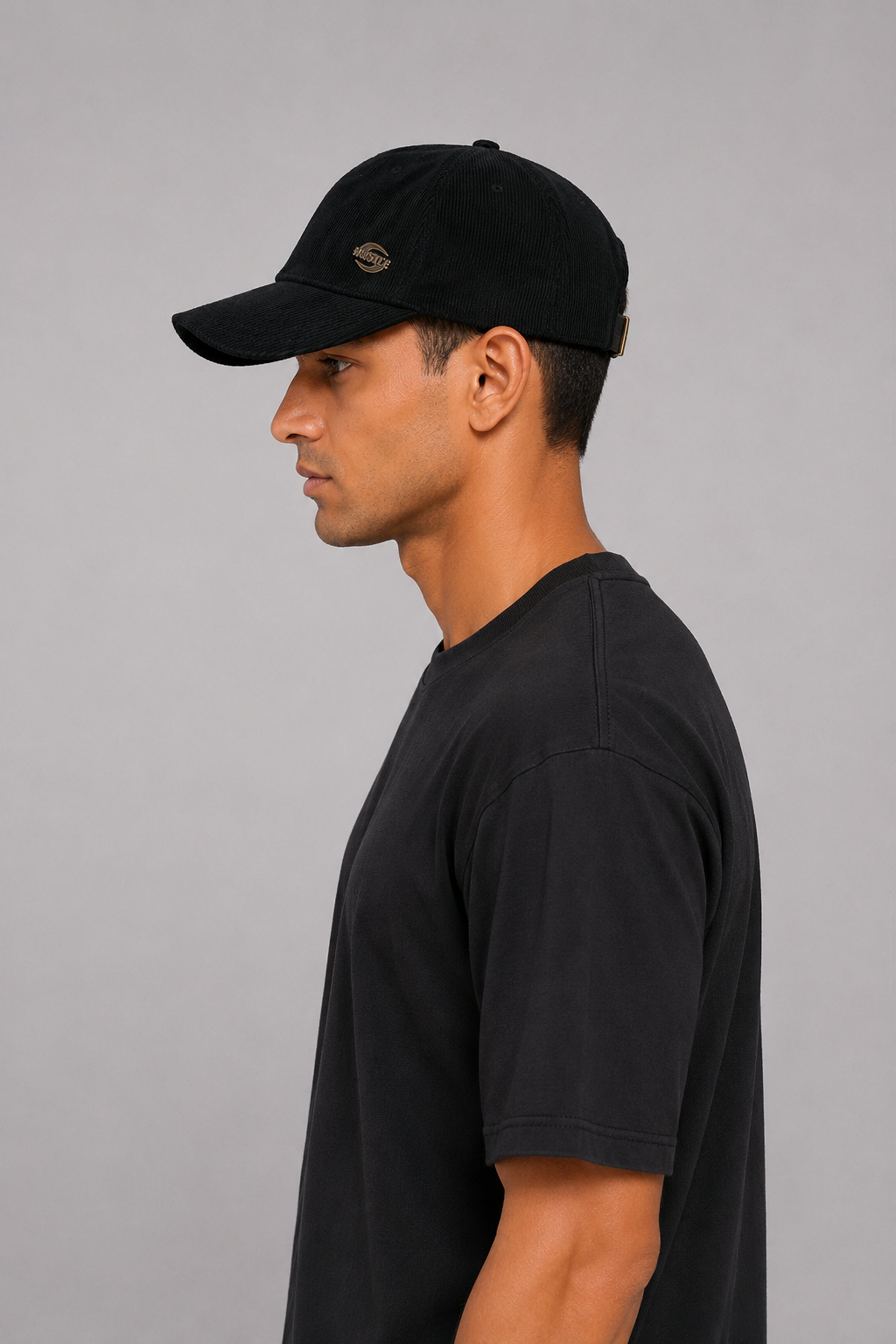 HUSTLE Unisex Black Cap