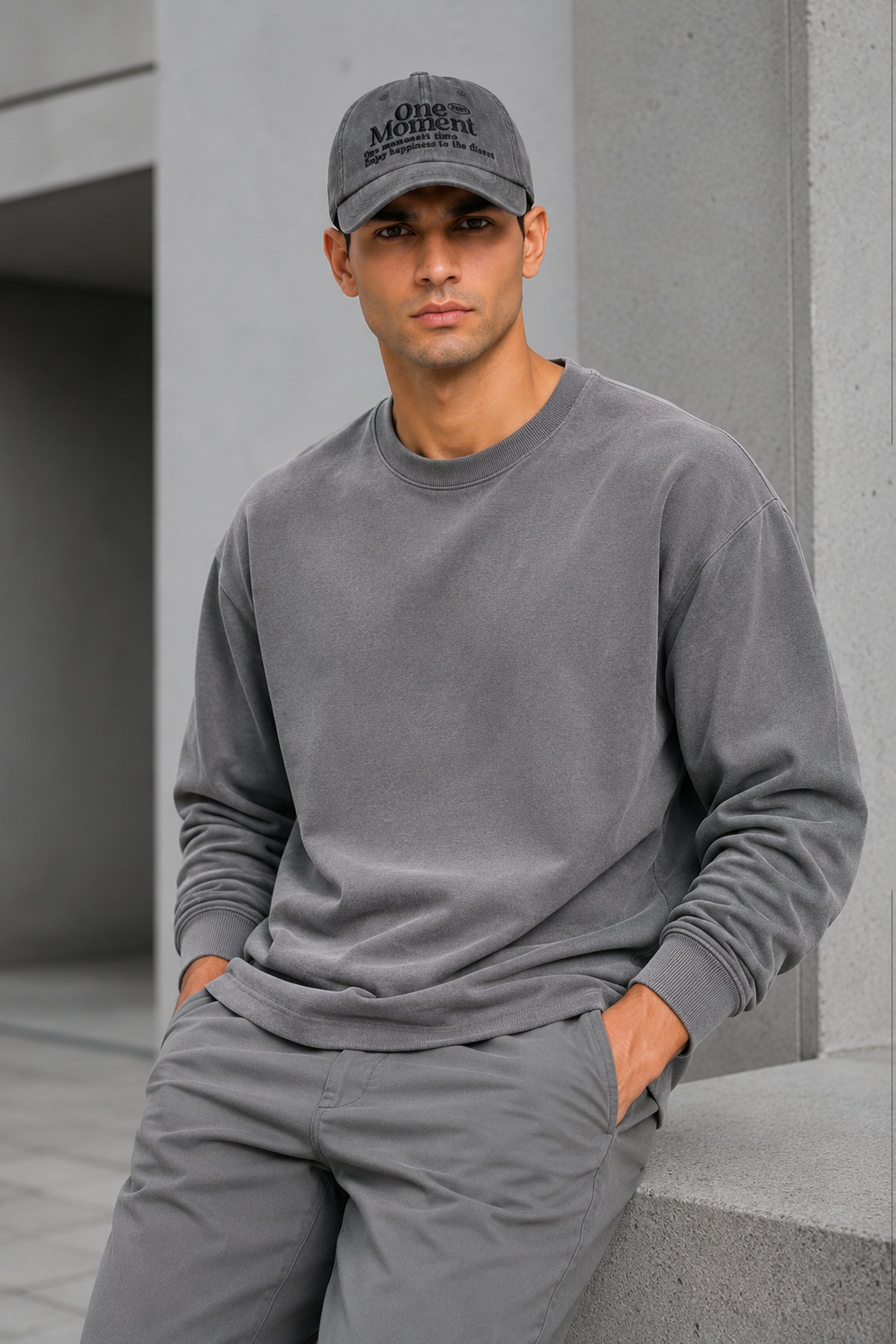 HUSTLE Unisex Gray Cap