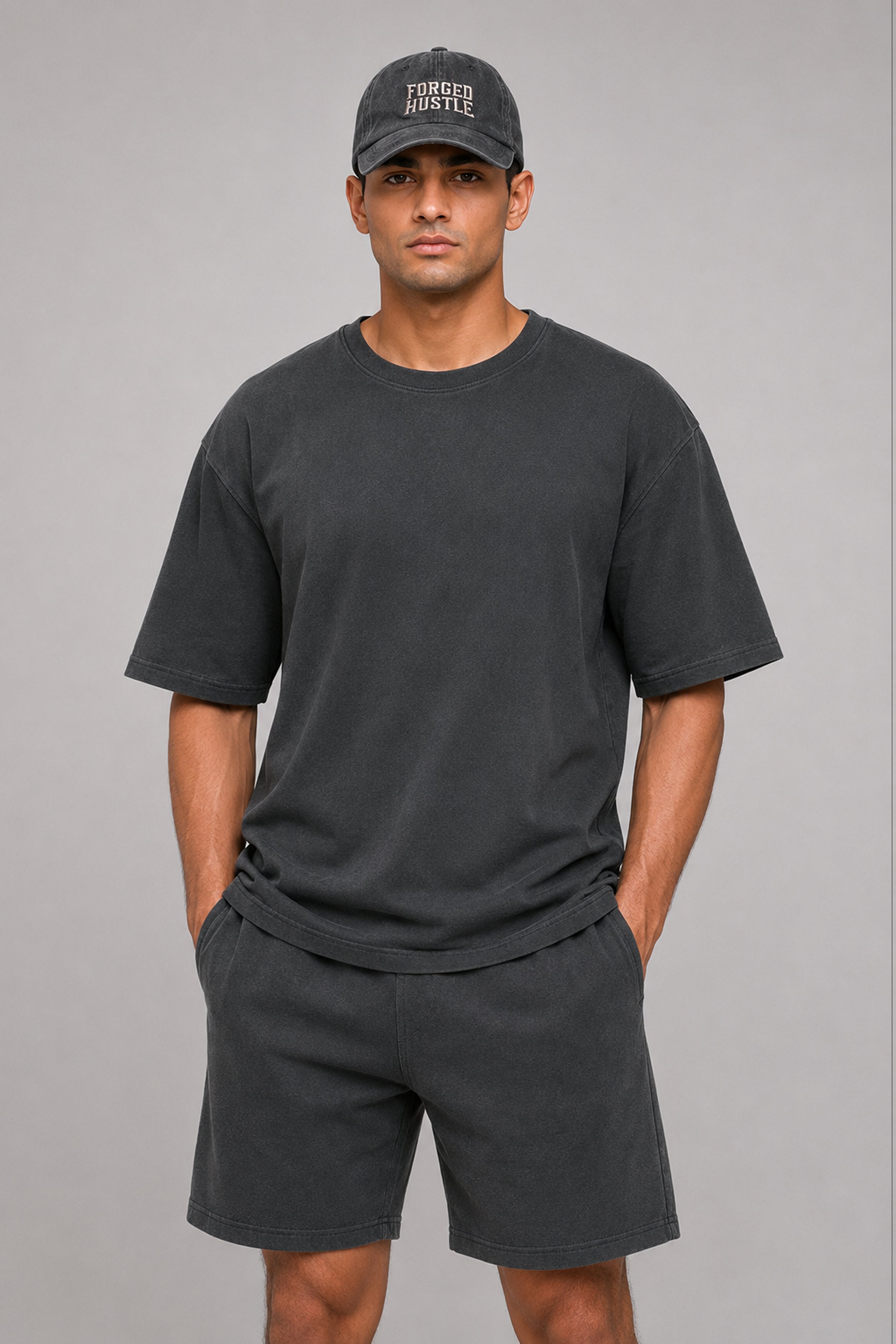 HUSTLE Unisex Dark Gray Cap
